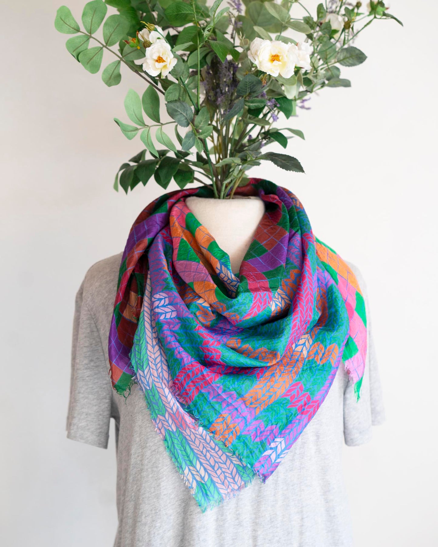 Spring Silk Scarf - Knit & Weave