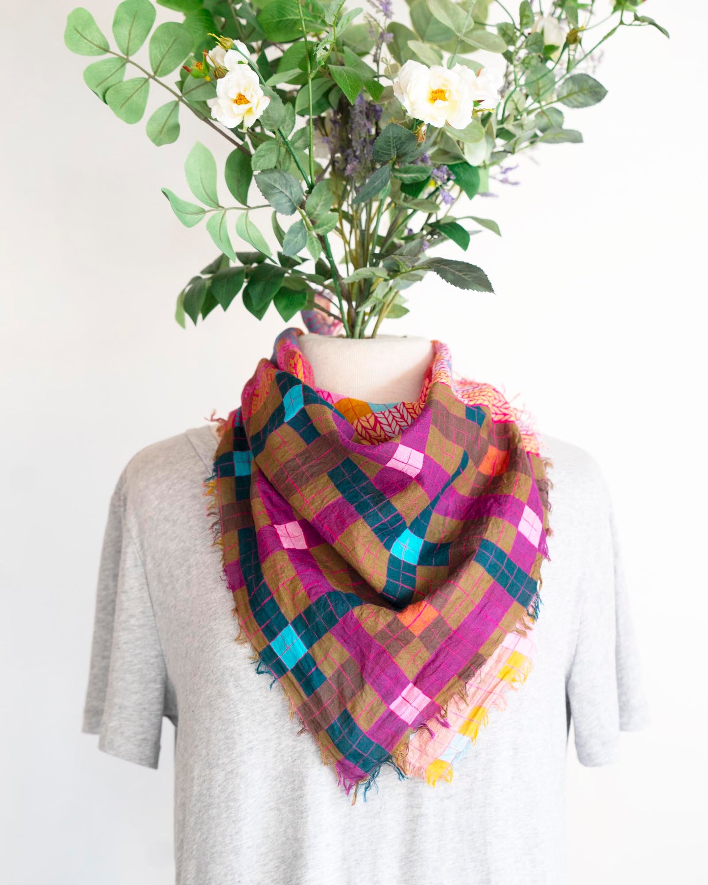 Summer Cotton Scarf - Knit & Weave