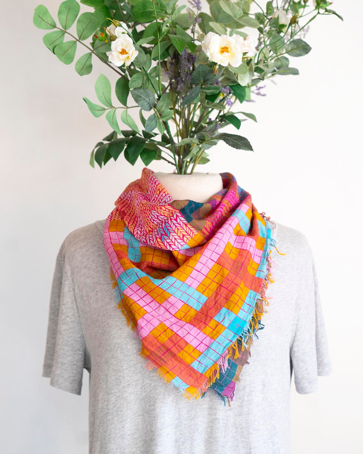 Summer Cotton Scarf - Knit & Weave