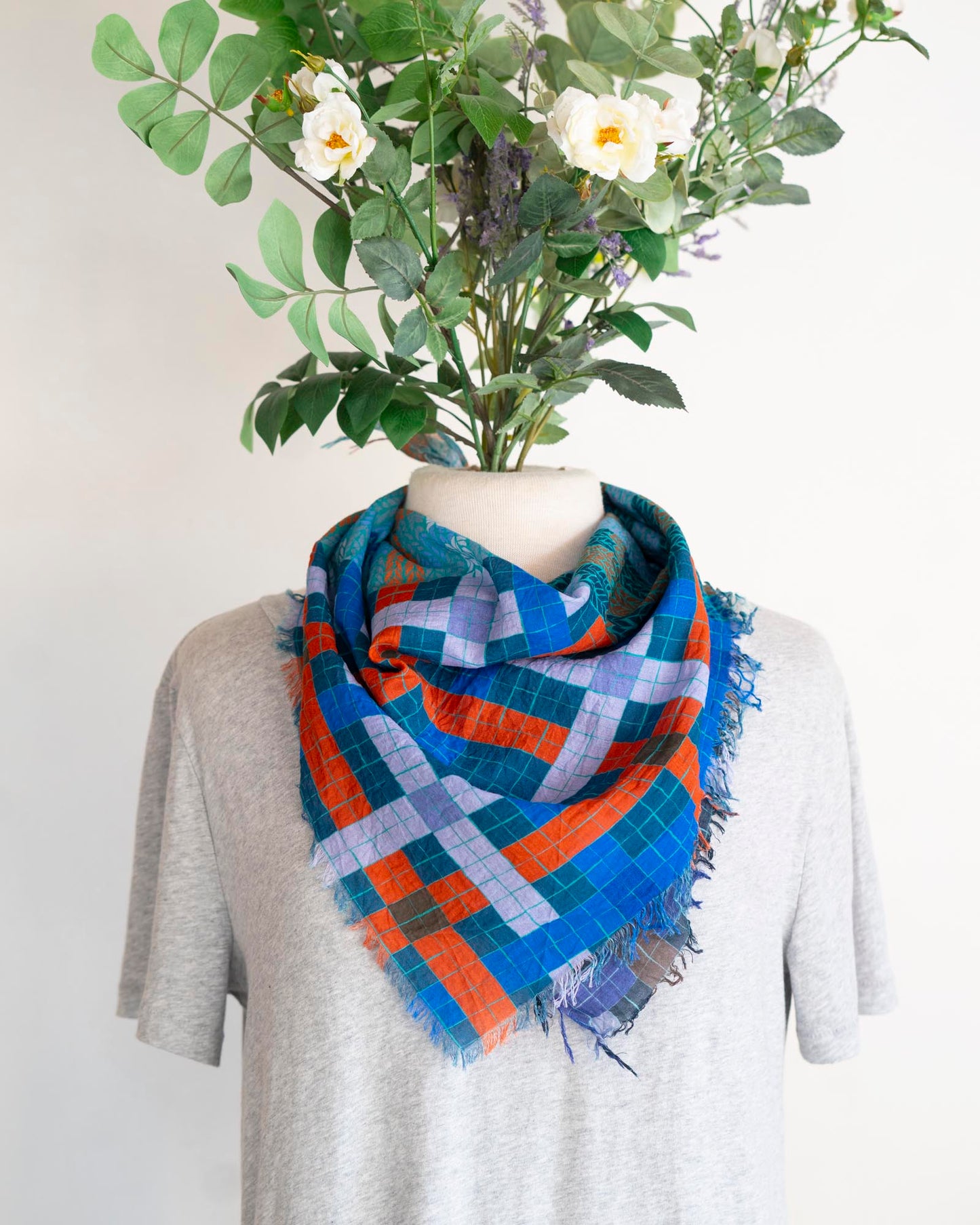 Winter Cotton Scarf - Knit & Weave