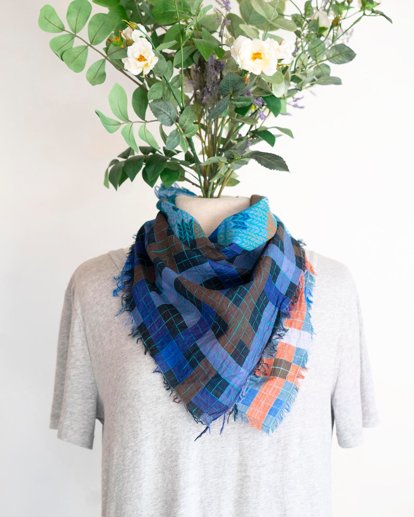 Winter Cotton Scarf - Knit & Weave