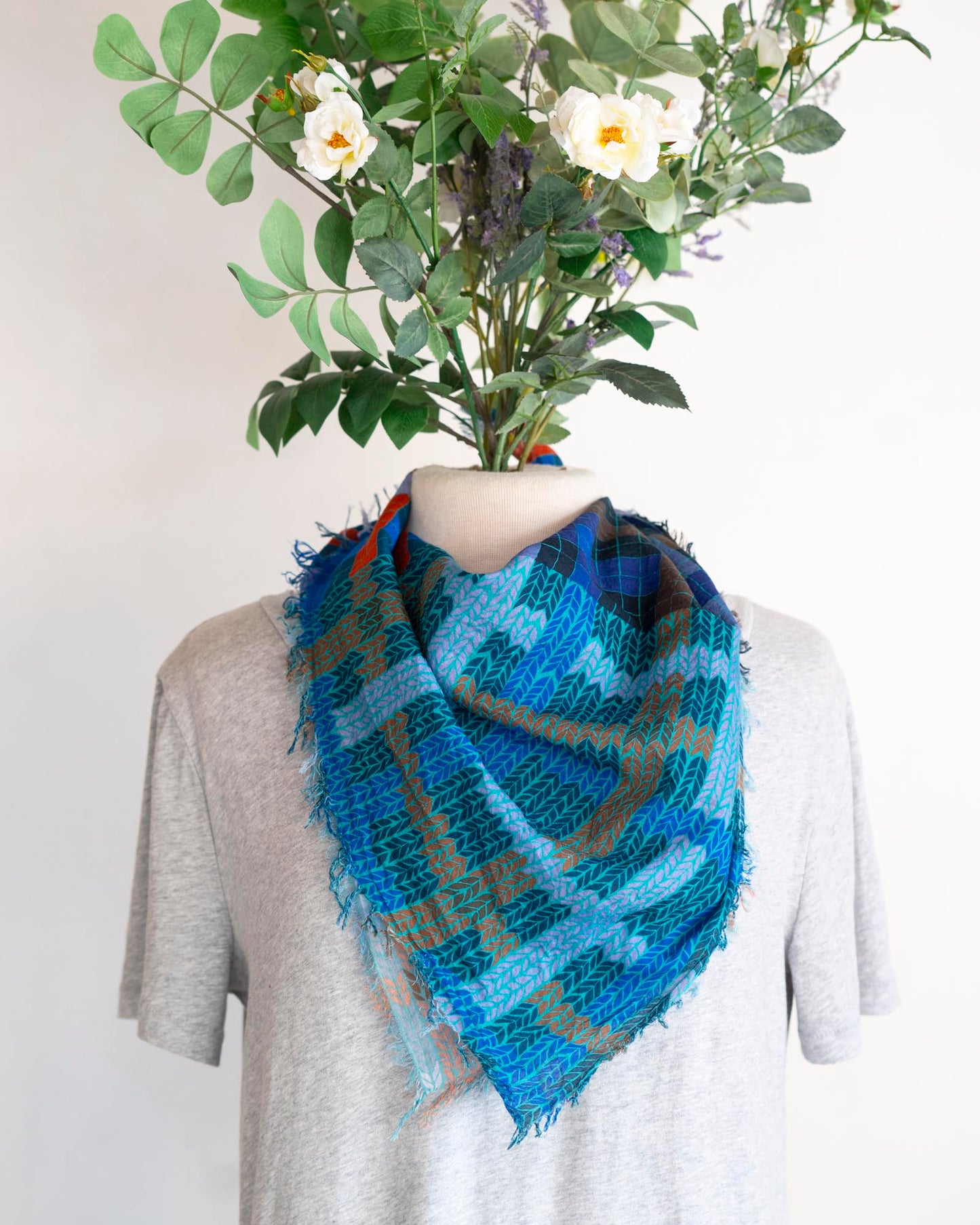 Winter Cotton Scarf - Knit & Weave