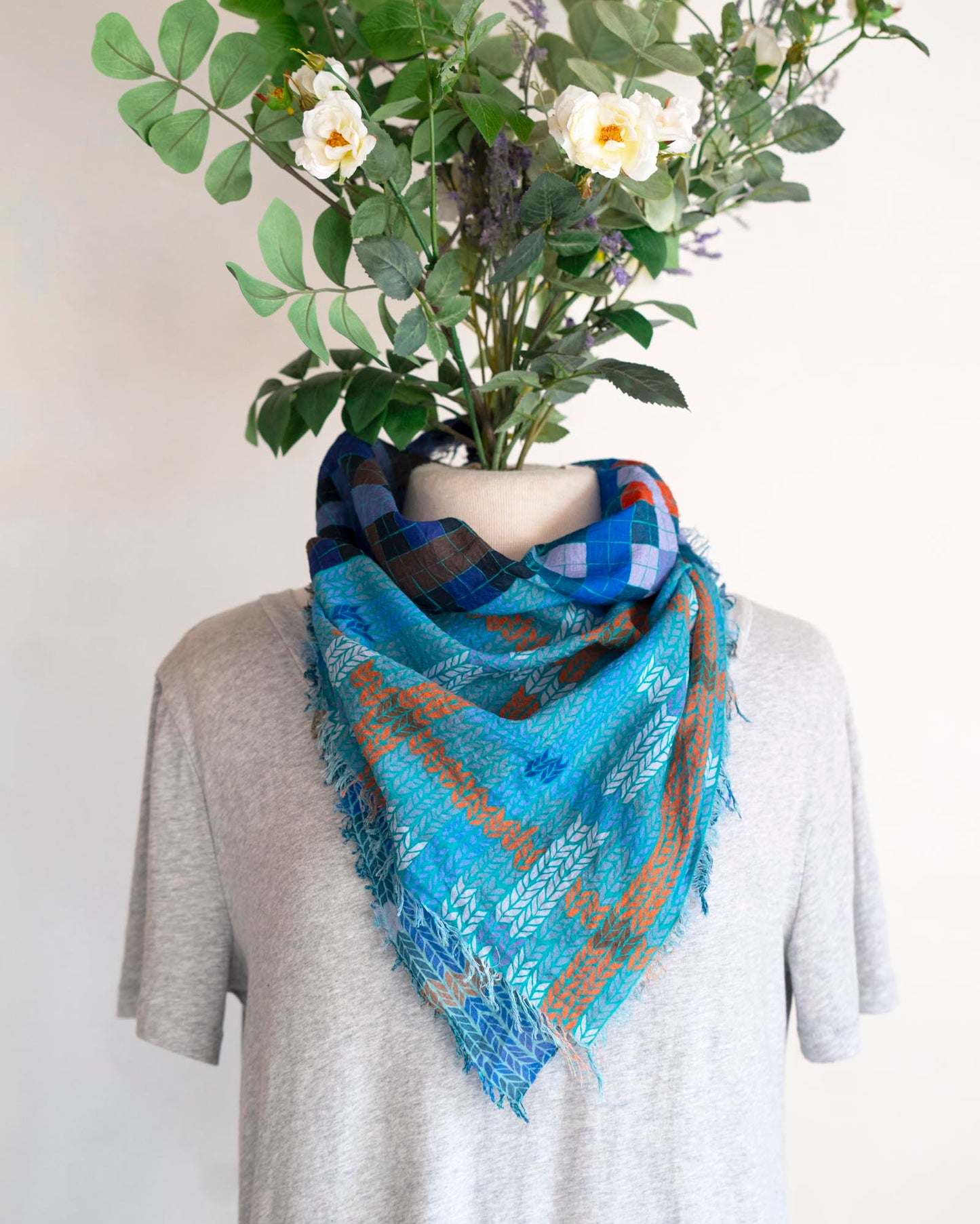 Winter Cotton Scarf - Knit & Weave