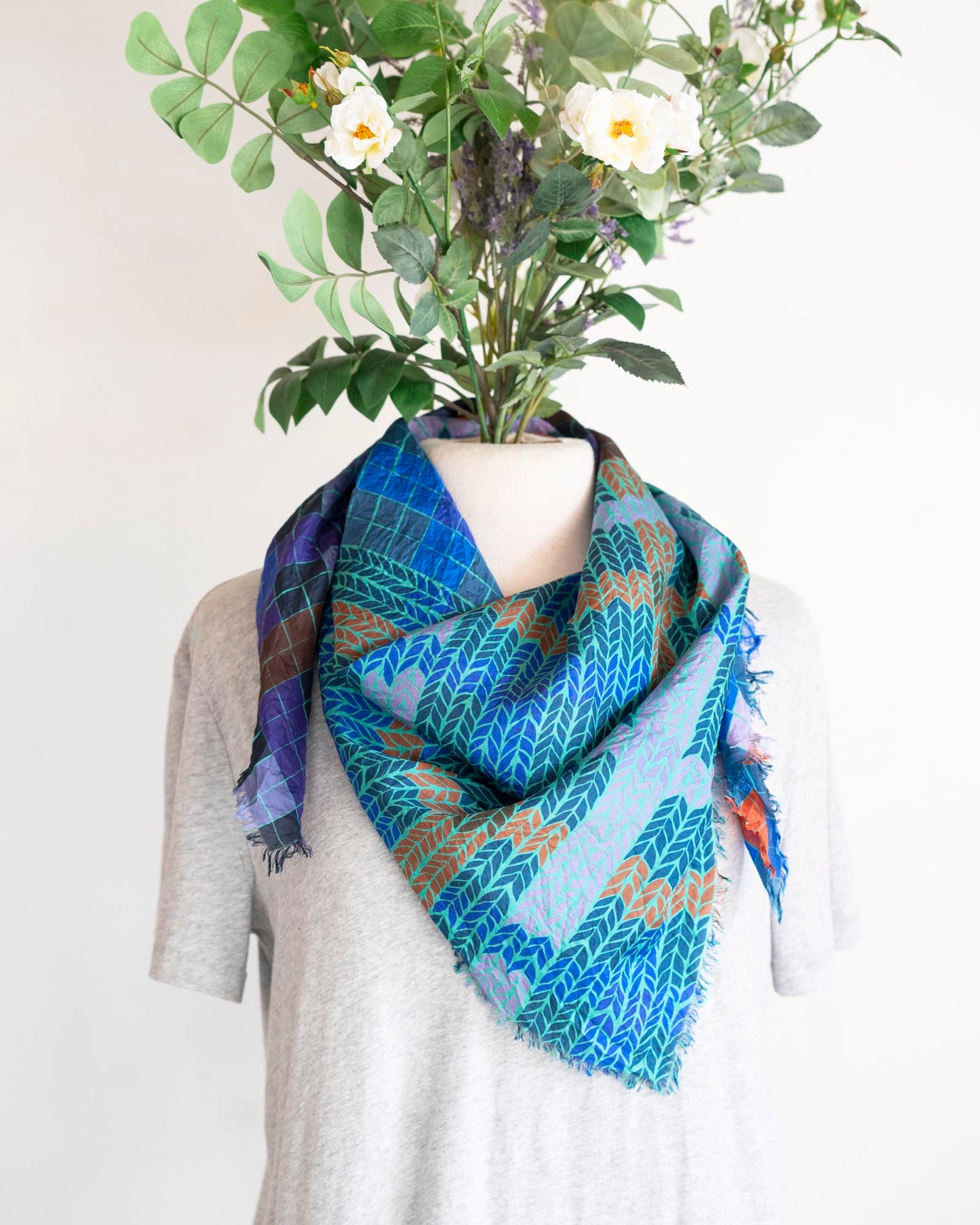 Winter Silk Scarf - Knit & Weave