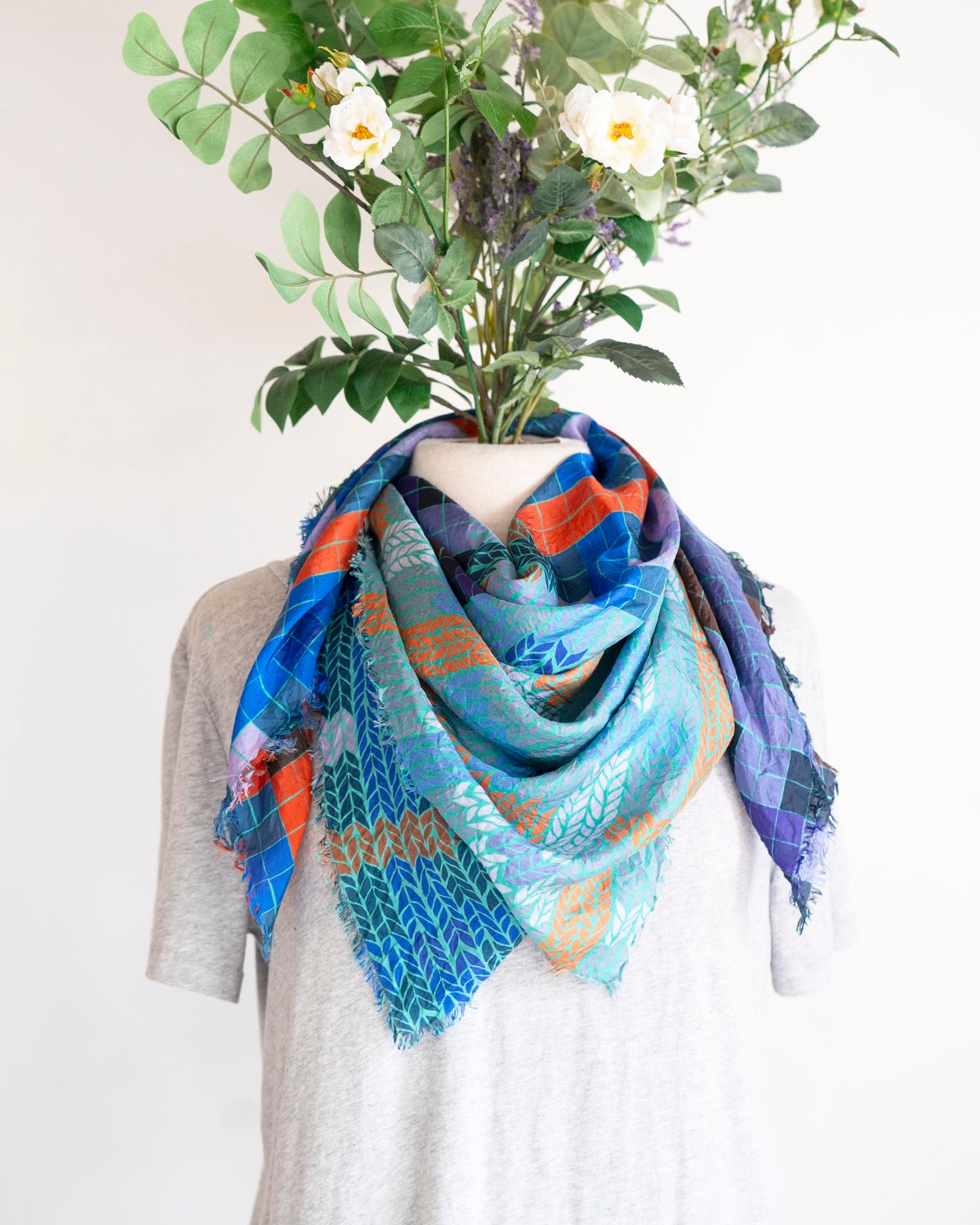 Winter Silk Scarf - Knit & Weave