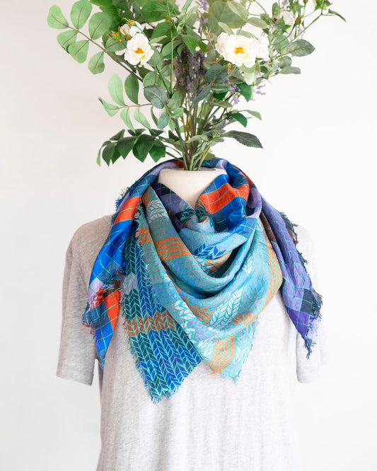 Winter Silk Wild Rag Scarf - Knit & Weave