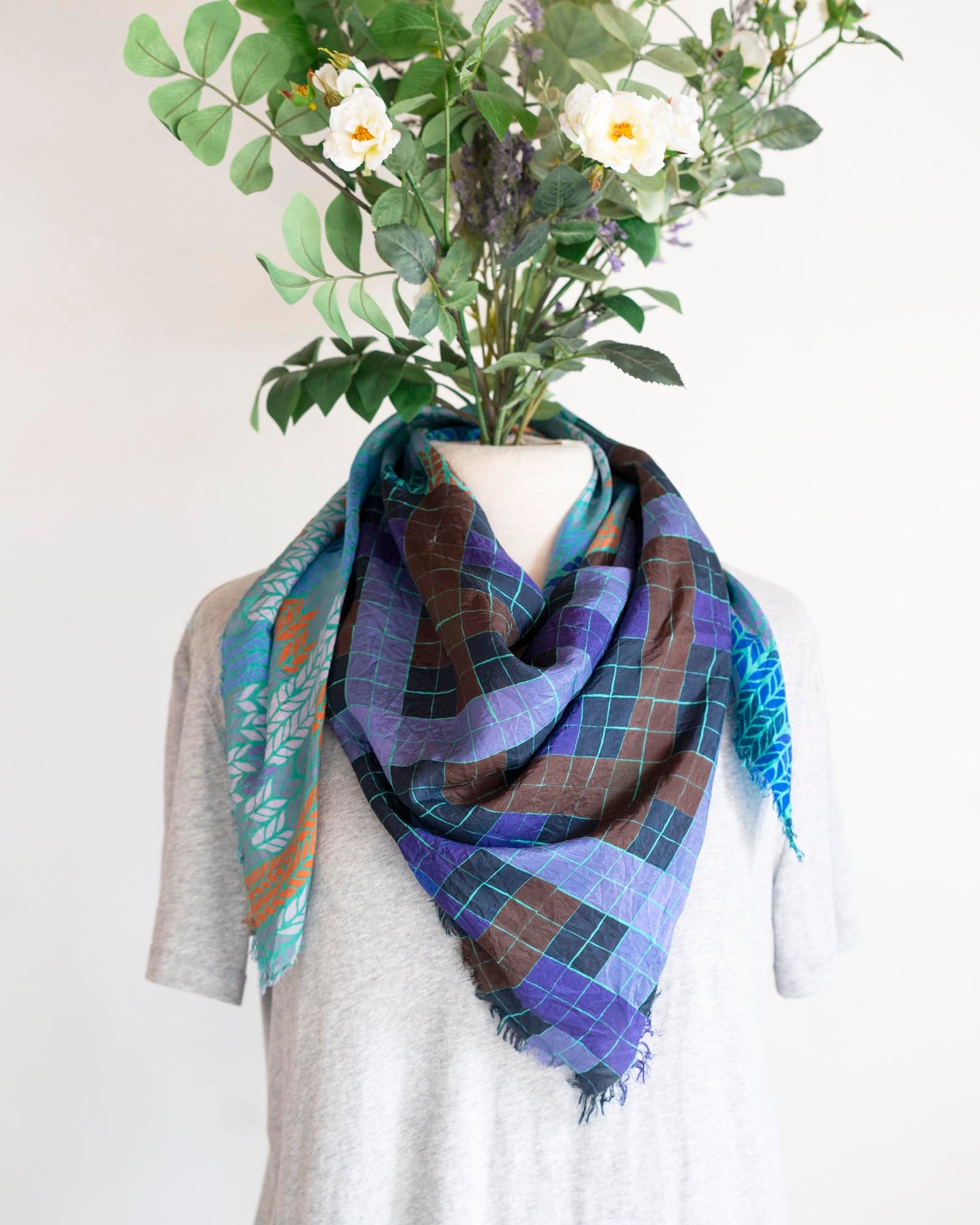 Winter Silk Scarf - Knit & Weave