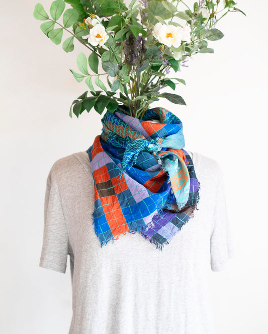 Winter Silk Scarf - Knit & Weave