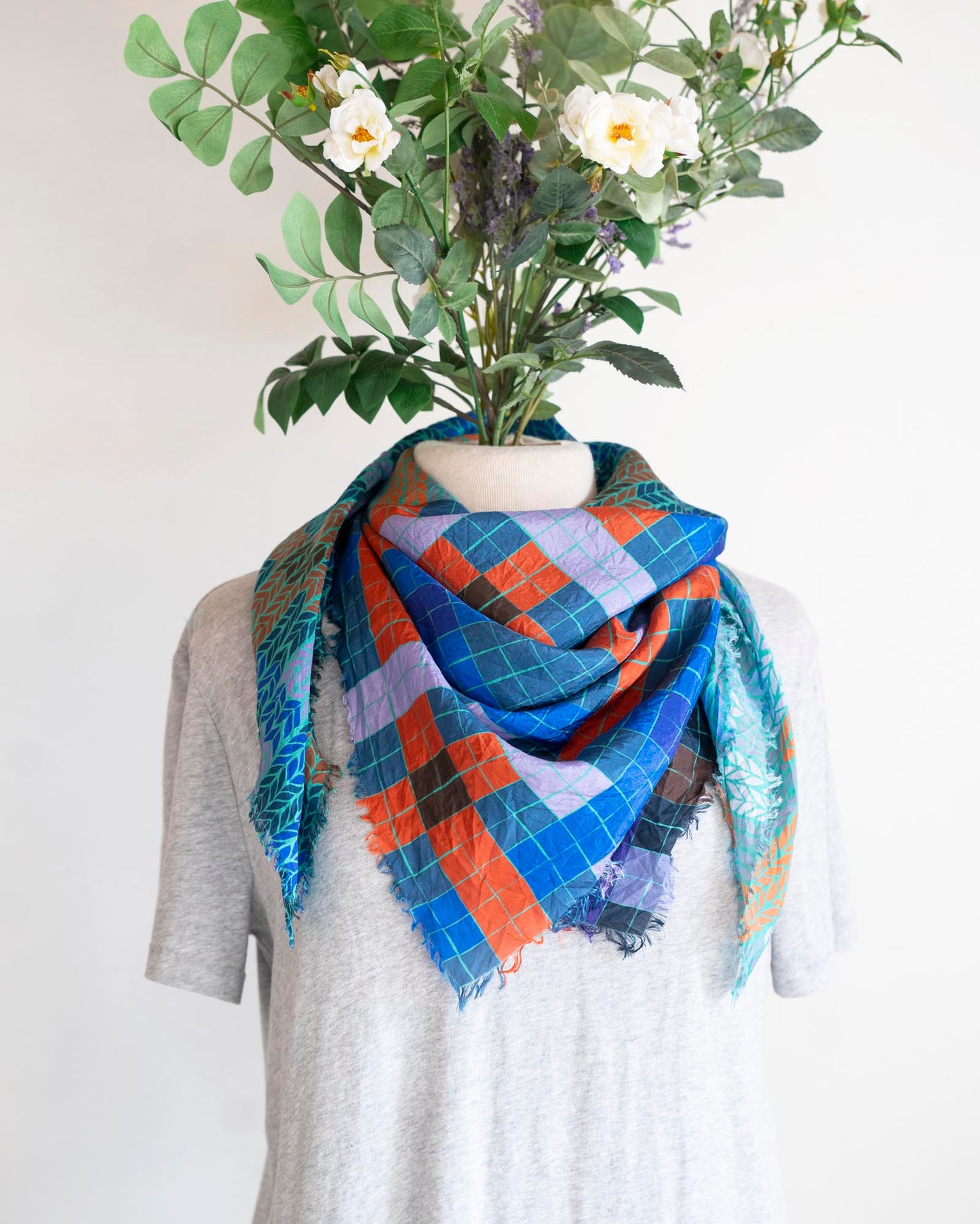 Winter Silk Scarf - Knit & Weave