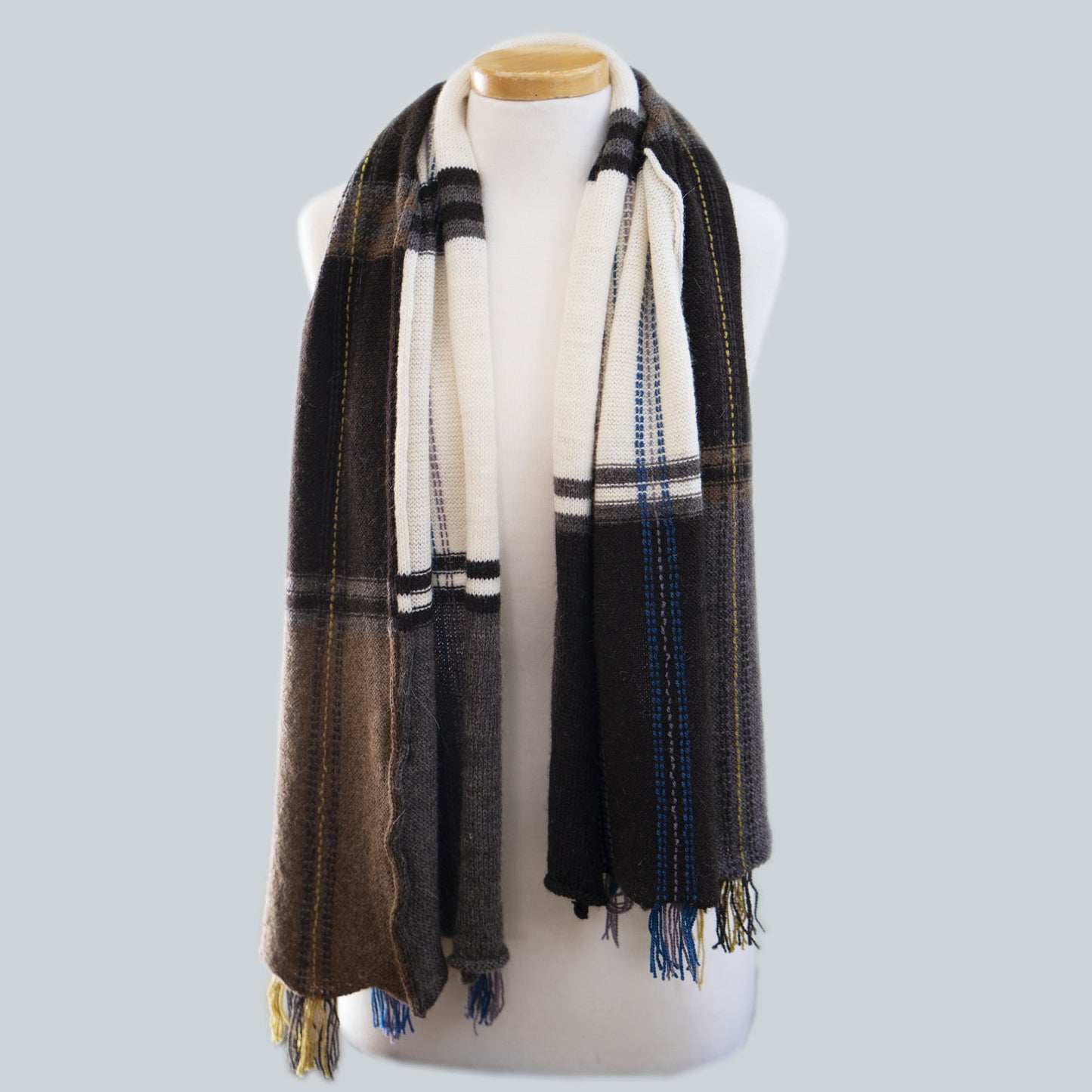 Cool & Dark - Naturally Coloured Wool Scarf