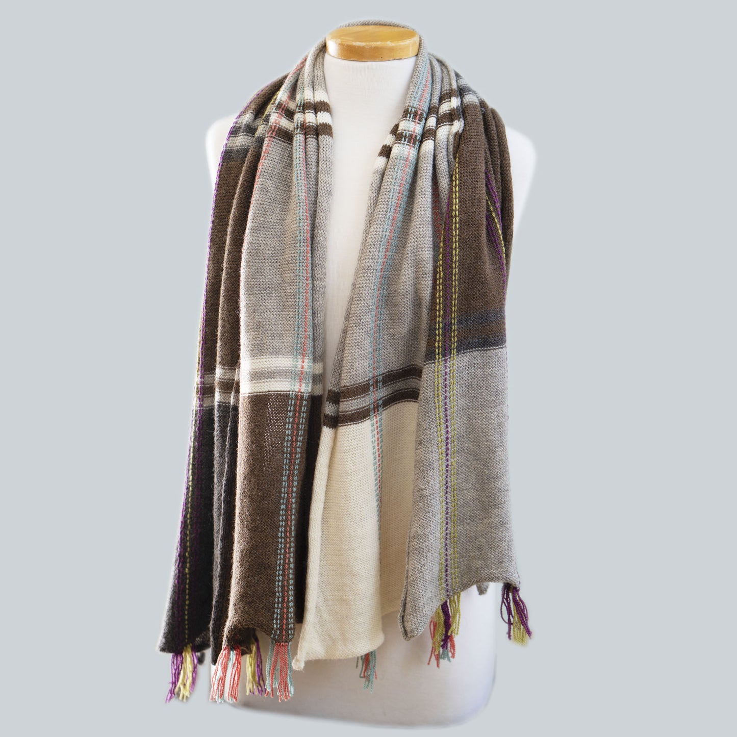 Warm & Light - Naturally Coloured Wool Scarf