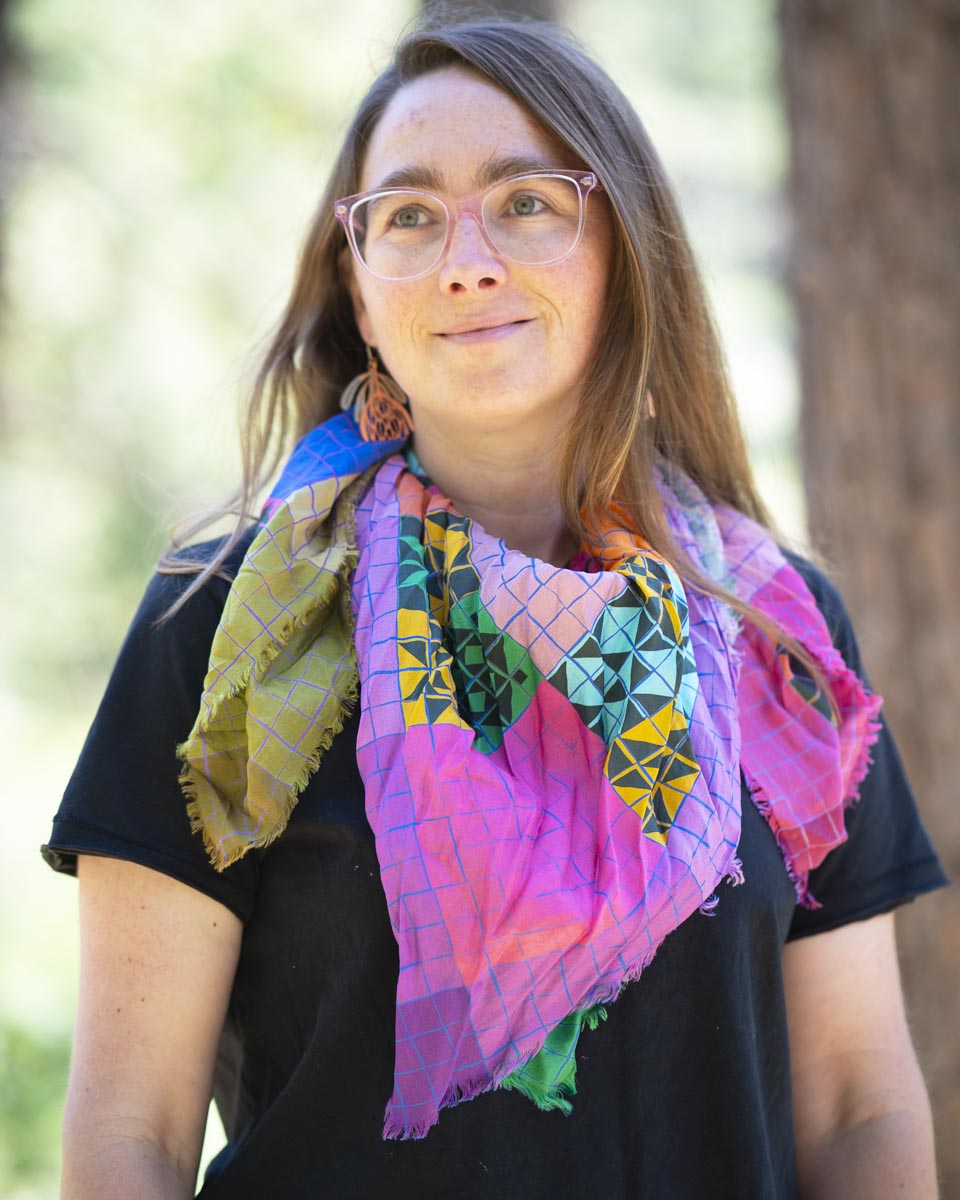 Autumn Silk Wild Rag Scarf - Patchwork