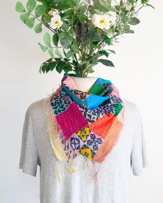 Summer Cotton Scarf - Patchwork