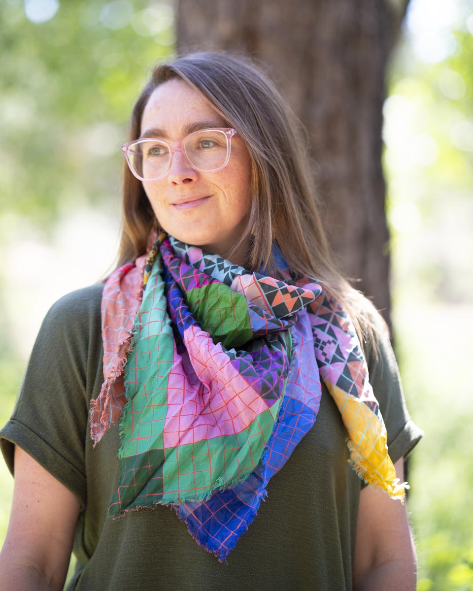 Summer Silk Wild Rag Scarf - Patchwork