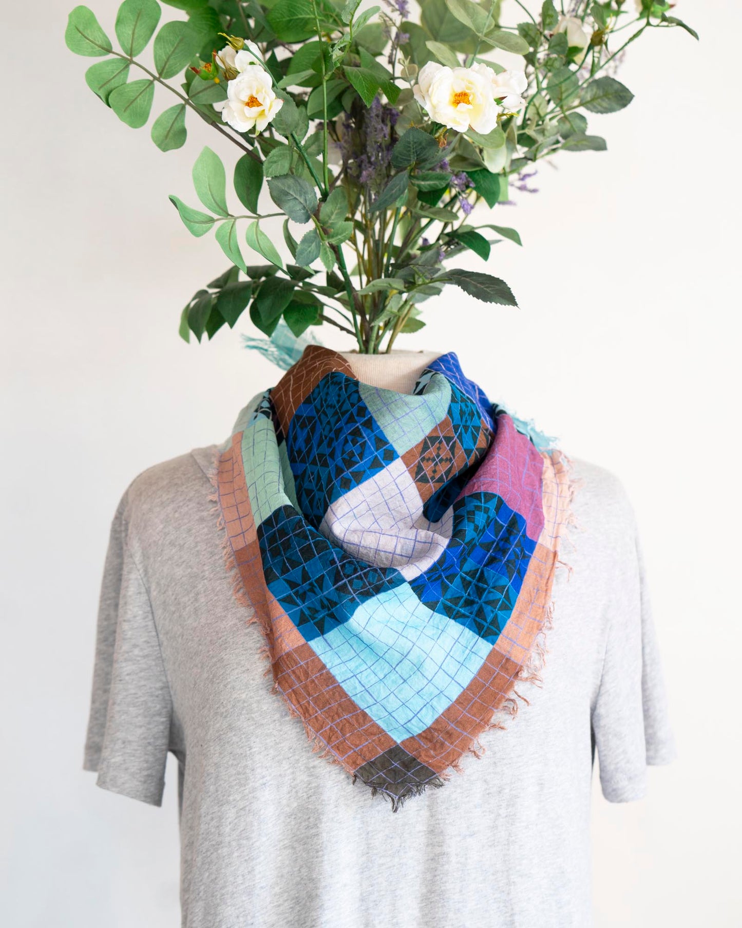 Winter Cotton Scarf - Patchwork