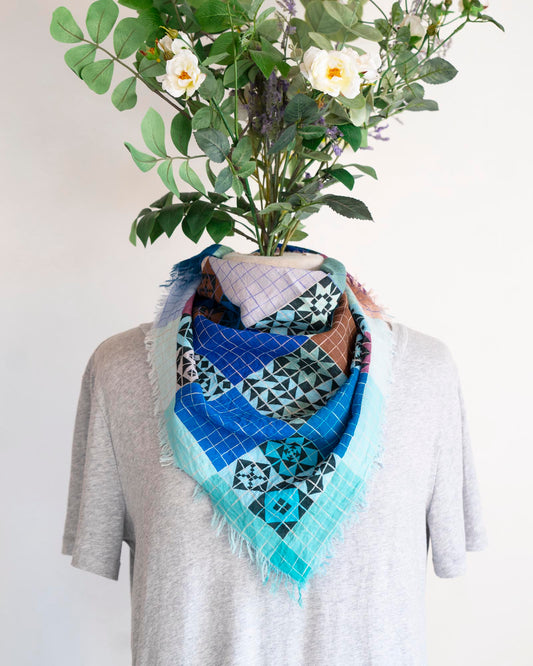 Winter Cotton Scarf - Patchwork