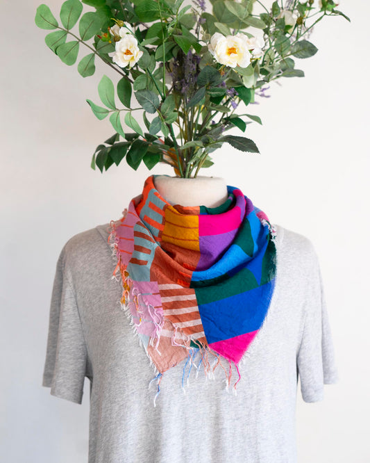 Summer in the Desert Cotton Scarf - Shapes