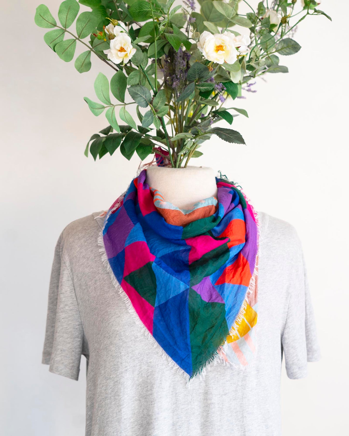 Summer in the Desert Cotton Scarf - Shapes