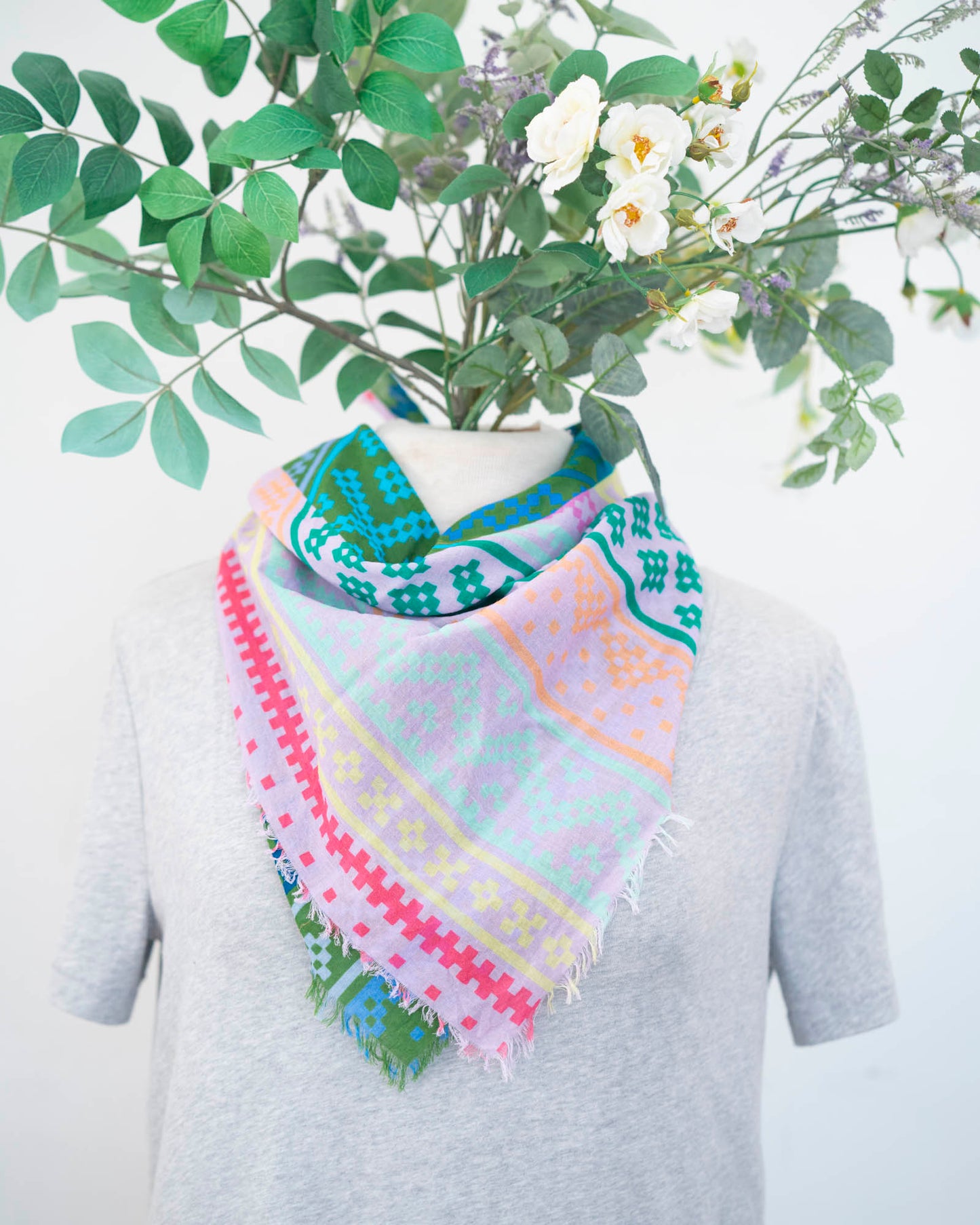 Spring Cotton Scarf - Norwegian