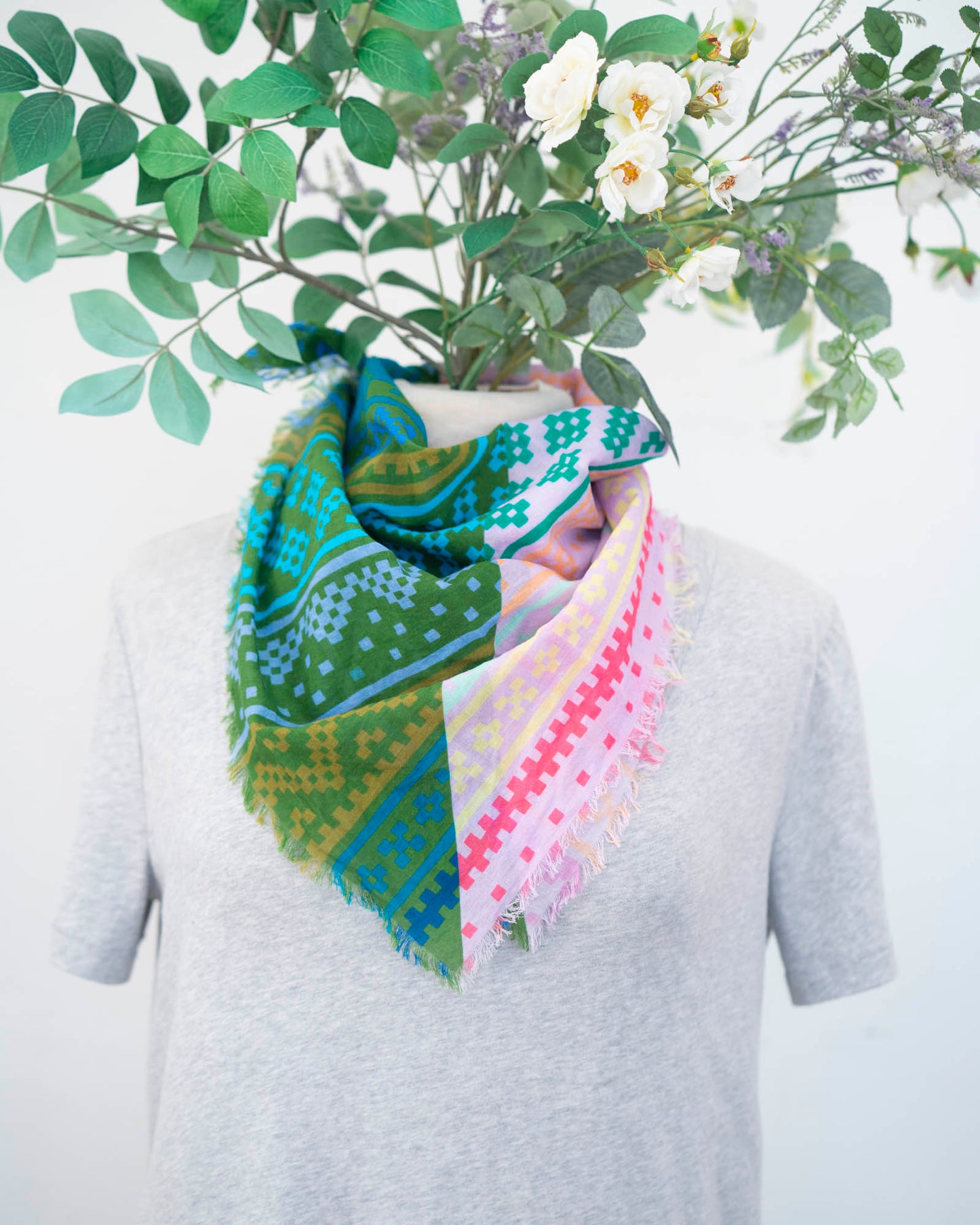 Spring Cotton Scarf - Norwegian