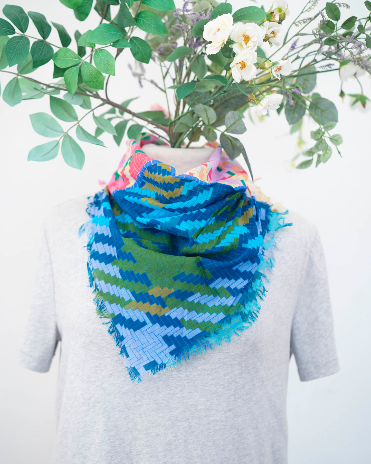 Spring Cotton Scarf - Tartan & Tweed