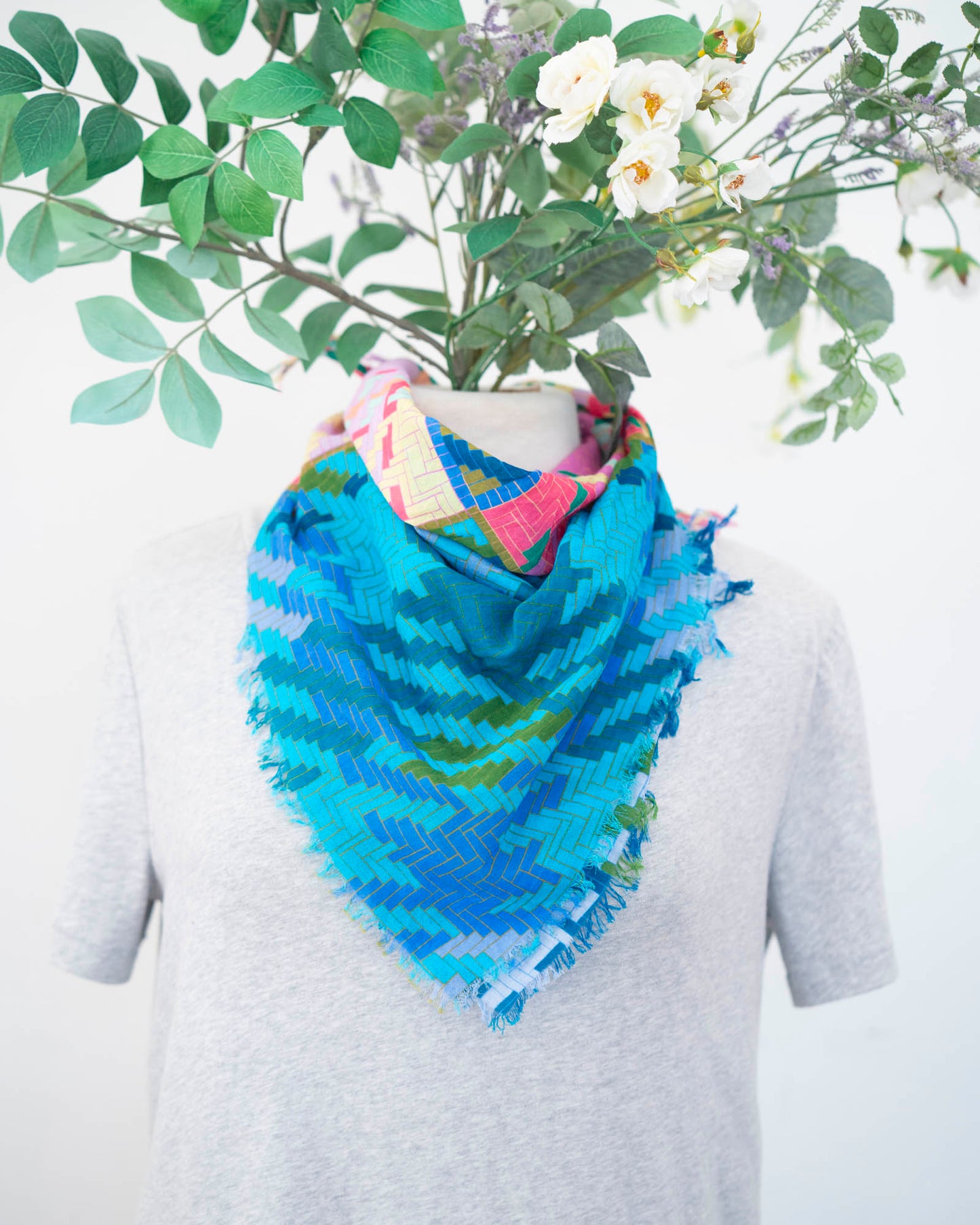 Spring Cotton Scarf - Tartan & Tweed