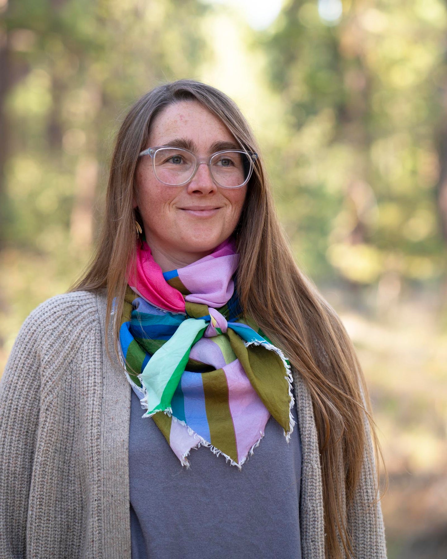 Spring in the Mountains Silk Wild Rag Scarf - Diamonds