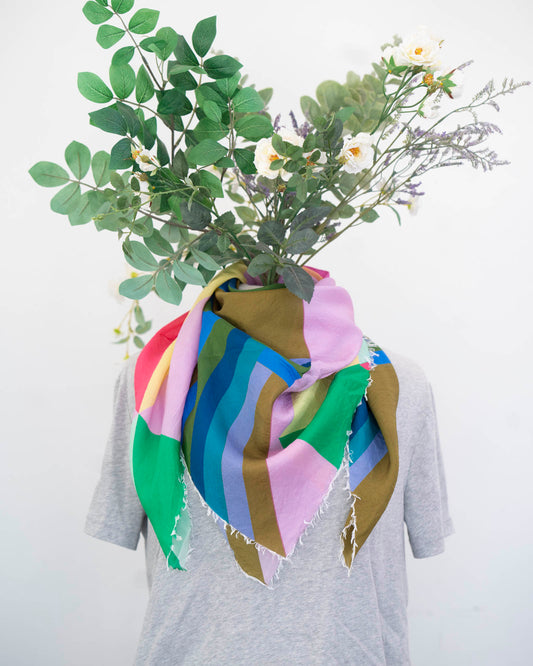 Spring in the Mountains Silk Wild Rag Scarf - Diamonds