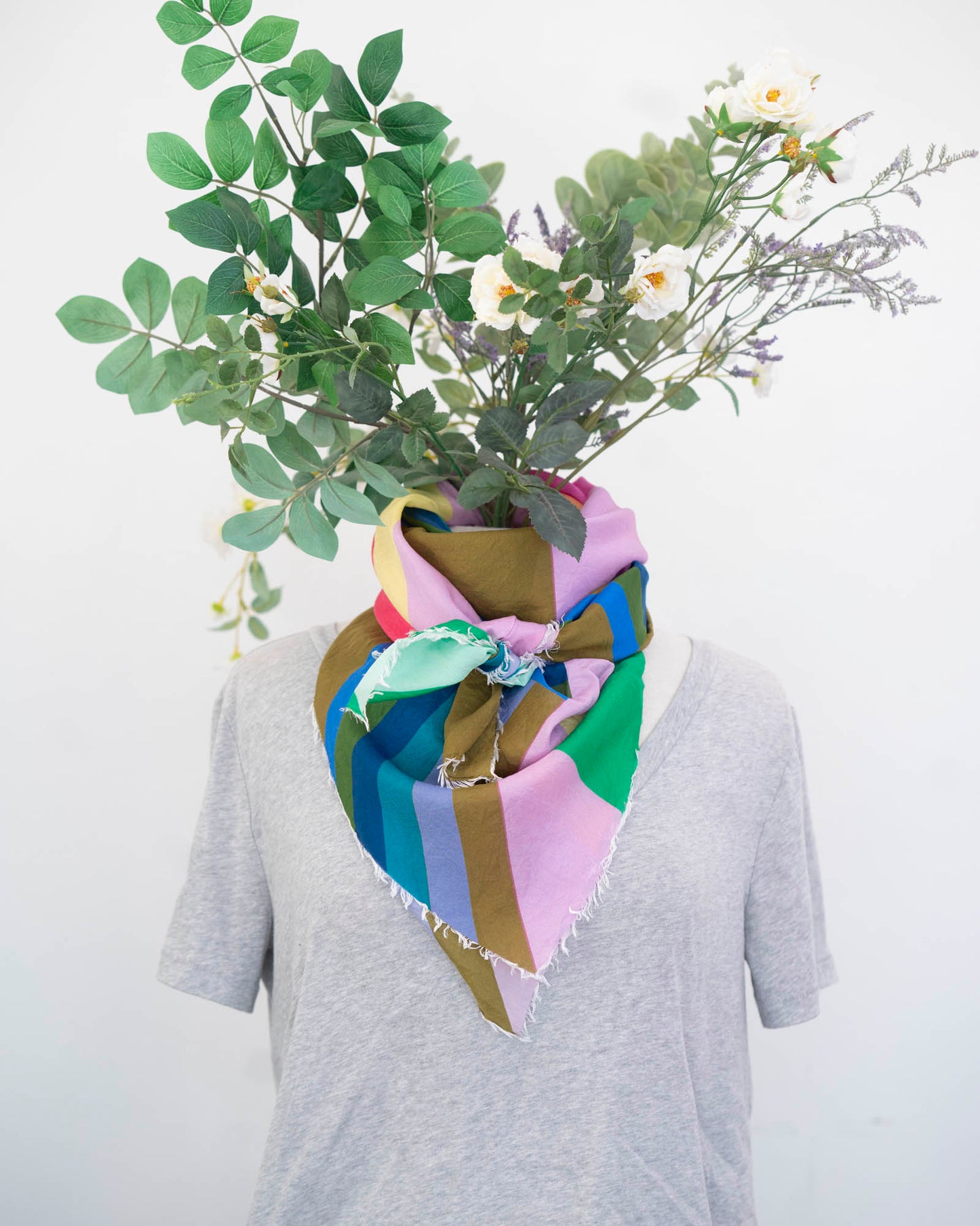 Spring in the Mountains Silk Wild Rag Scarf - Diamonds