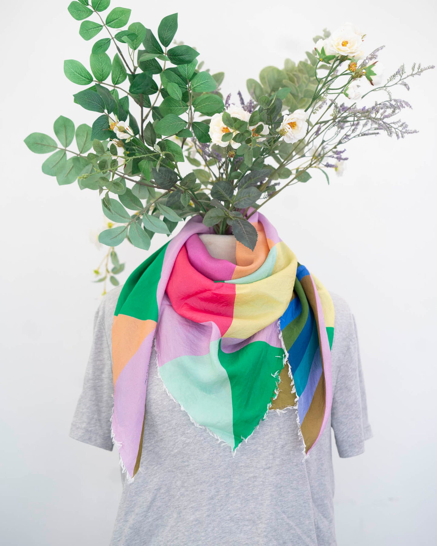 Spring in the Mountains Silk Wild Rag Scarf - Diamonds