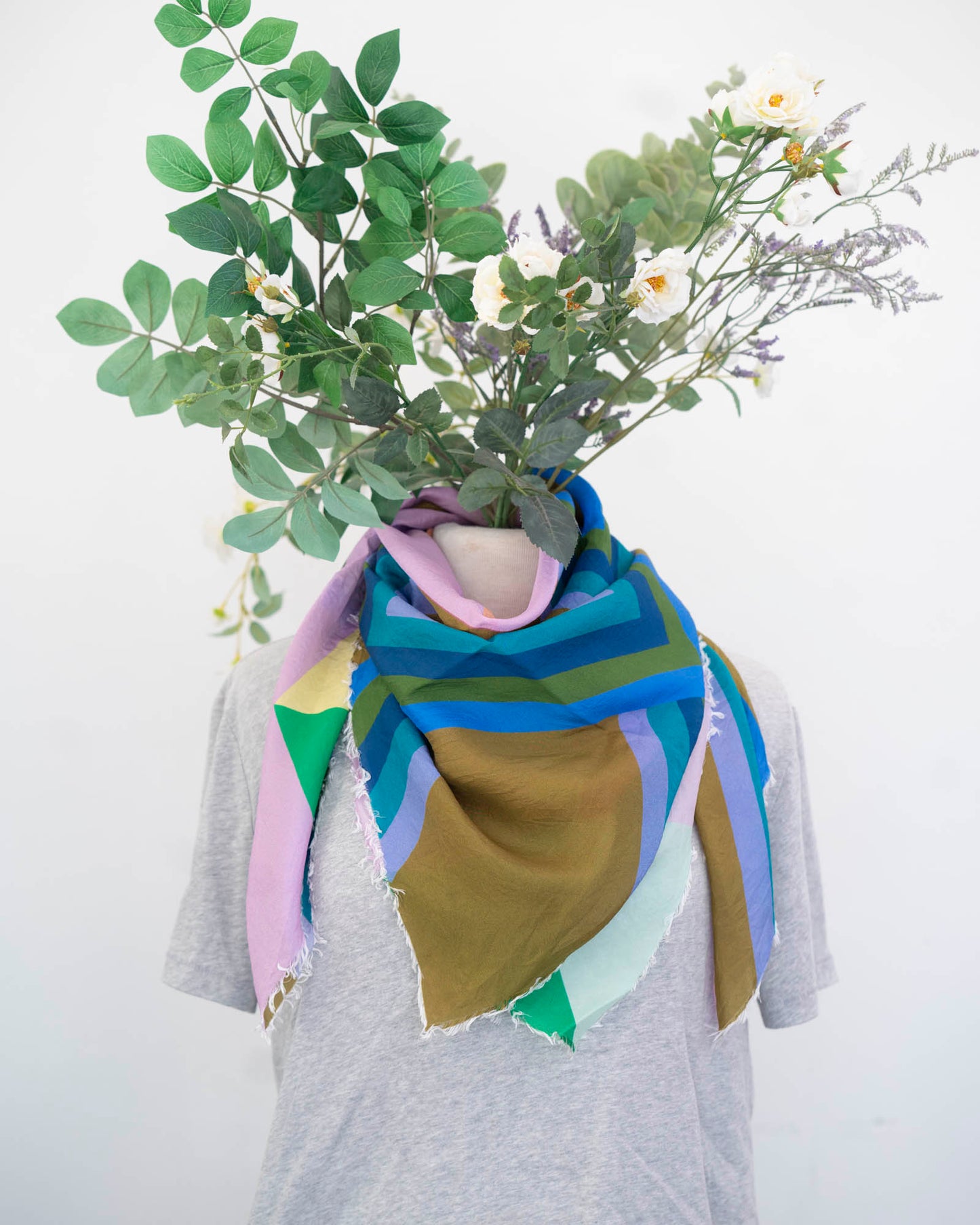 Spring in the Mountains Silk Wild Rag Scarf - Diamonds