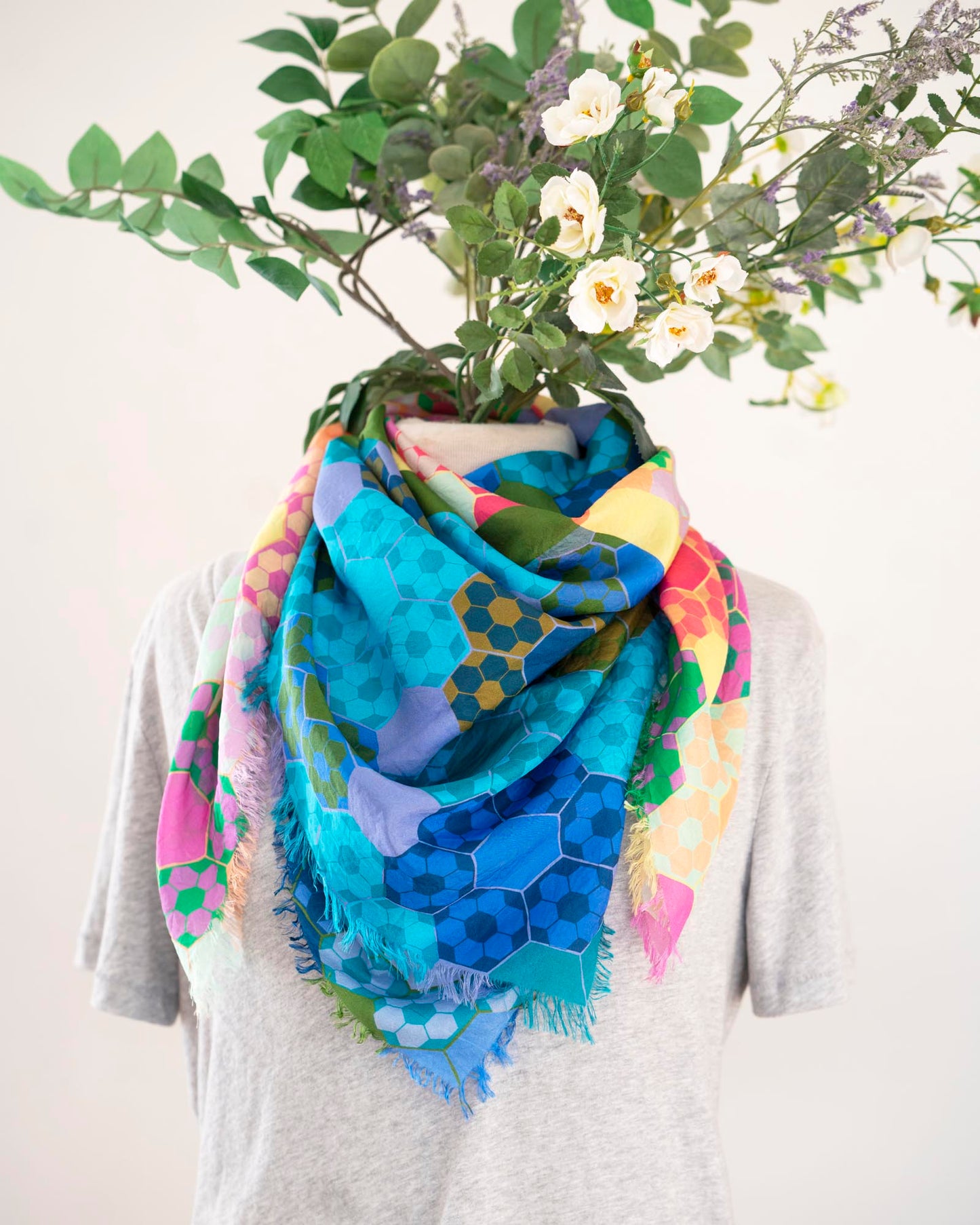 Spring in the Mountains Silk Wild Rag Scarf - EPP
