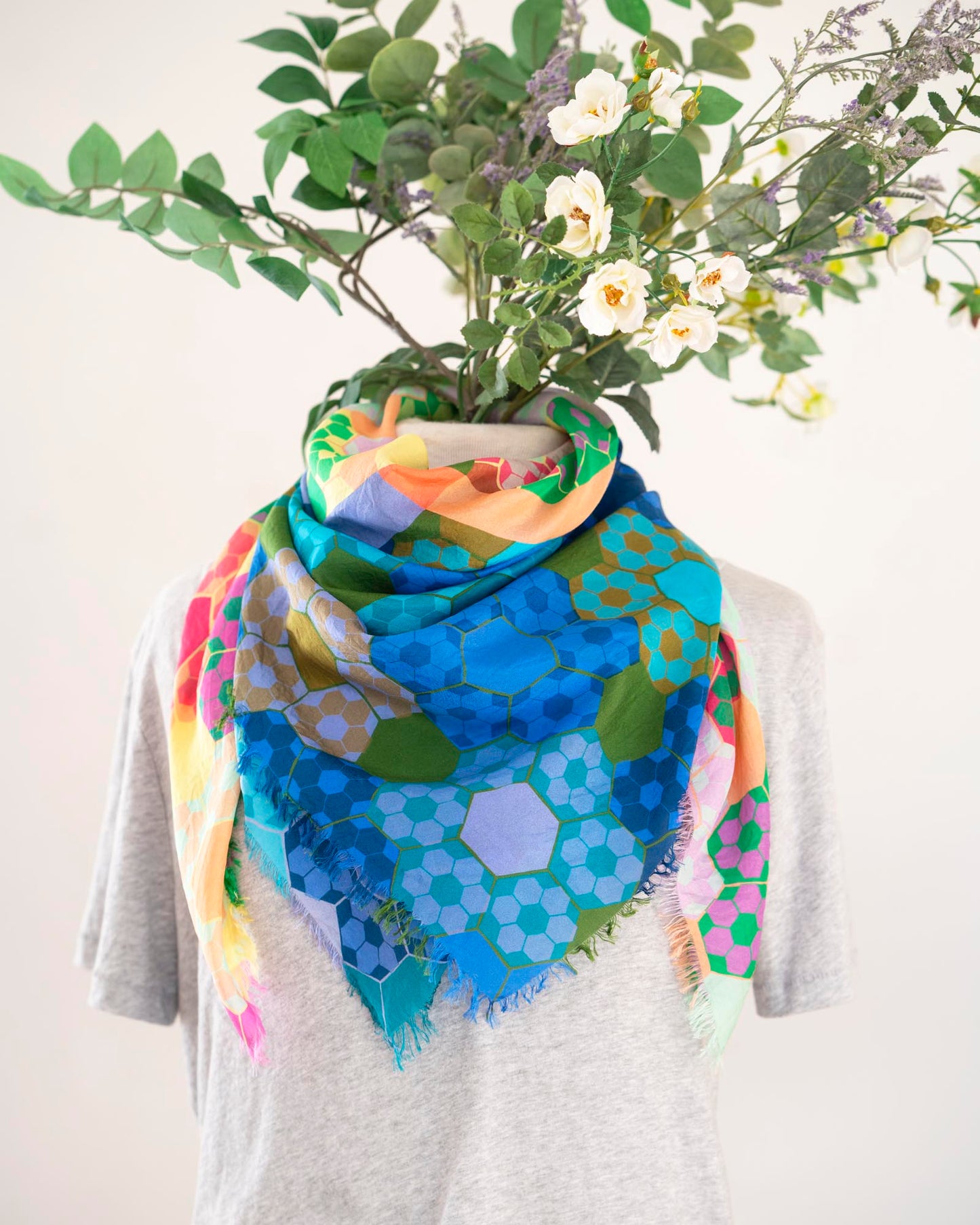 Spring in the Mountains Silk Wild Rag Scarf - EPP