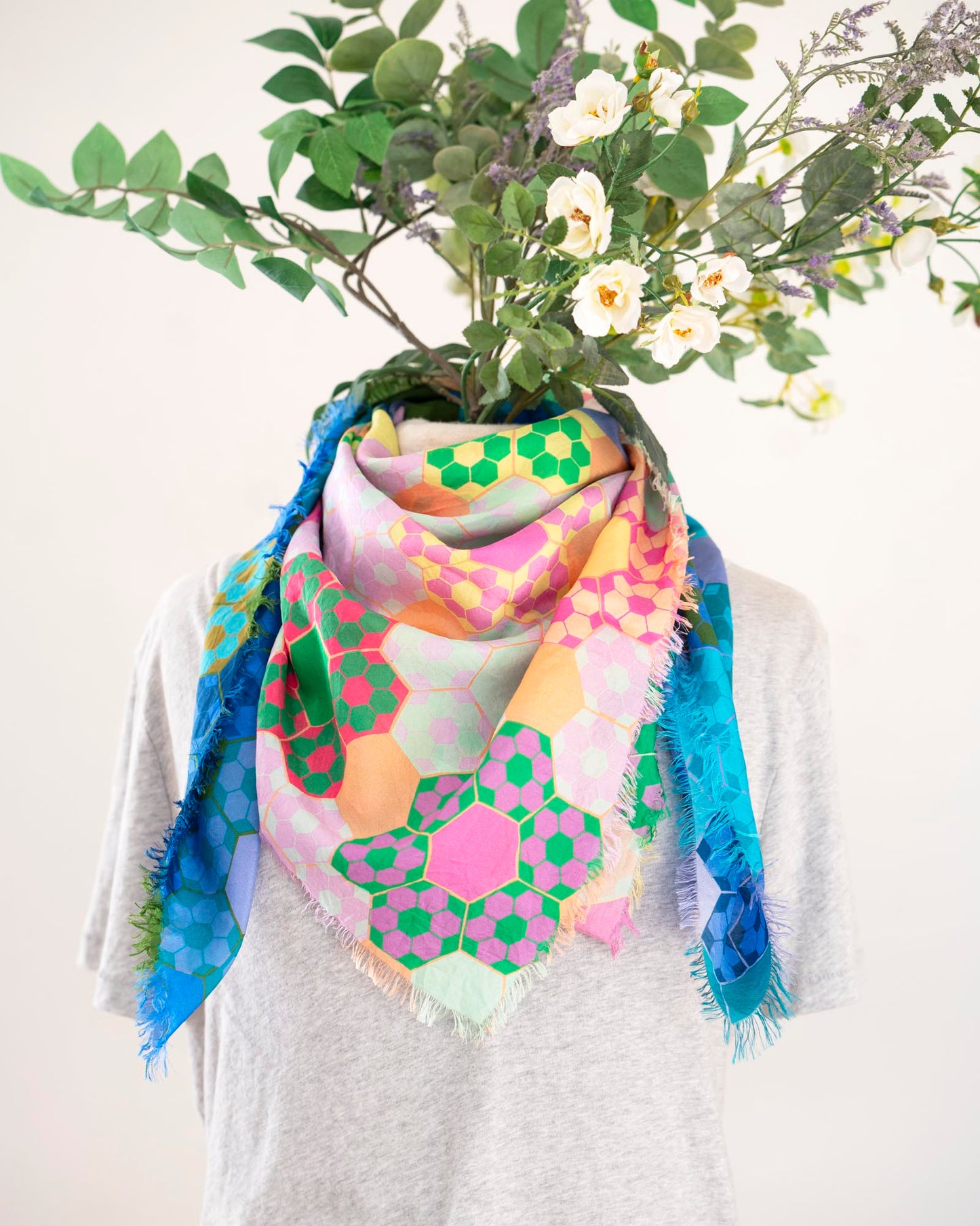 Spring in the Mountains Silk Wild Rag Scarf - EPP