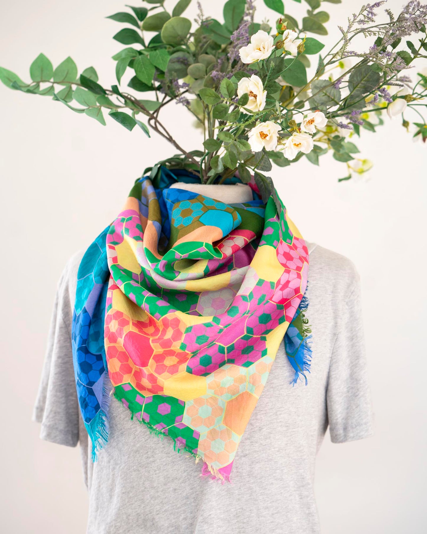 Spring in the Mountains Silk Wild Rag Scarf - EPP