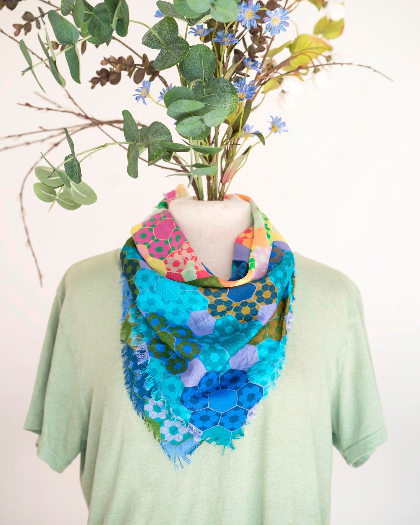 Spring in the Mountains Silk Bandana Scarf - EPP