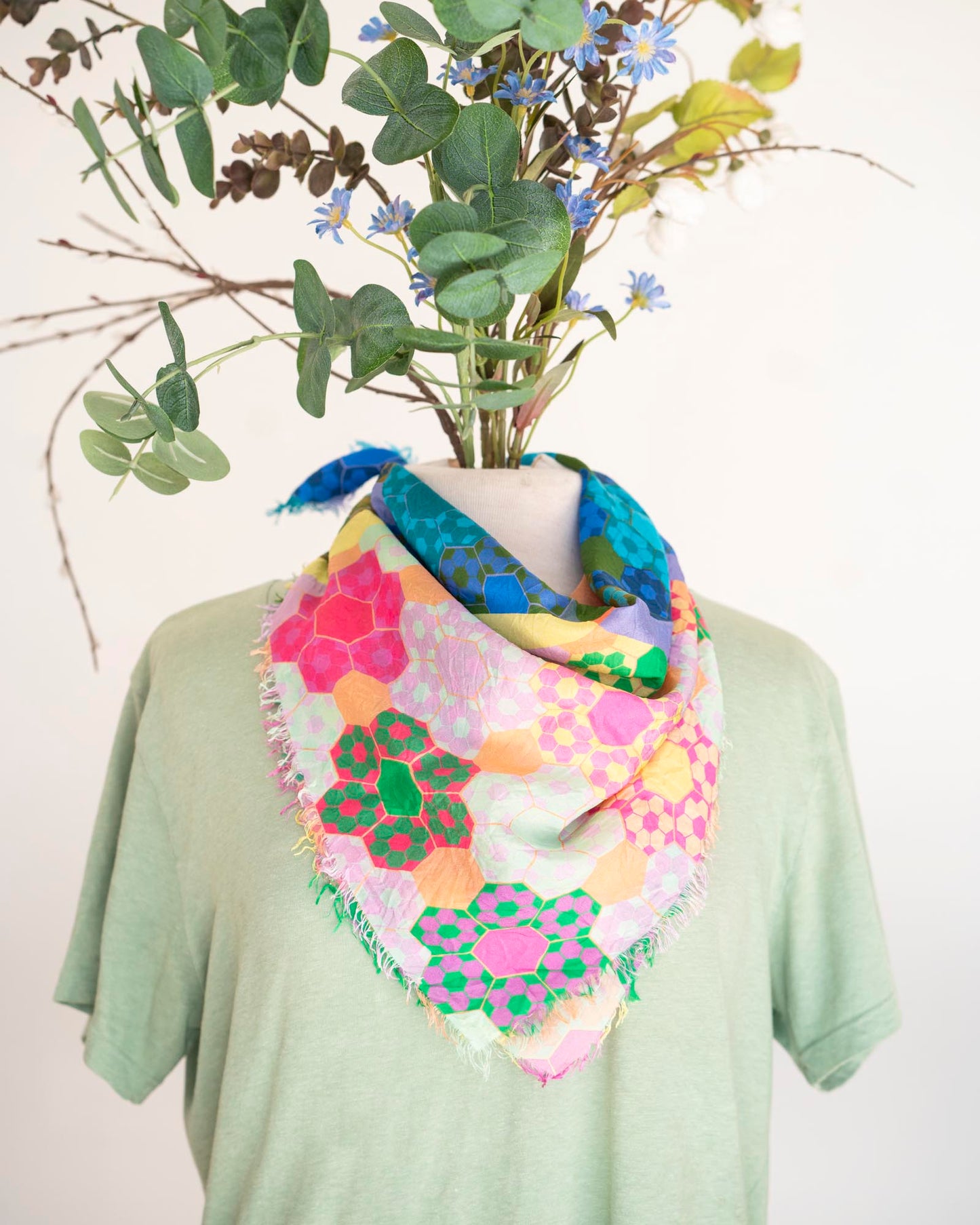 Spring in the Mountains Silk Bandana Scarf - EPP