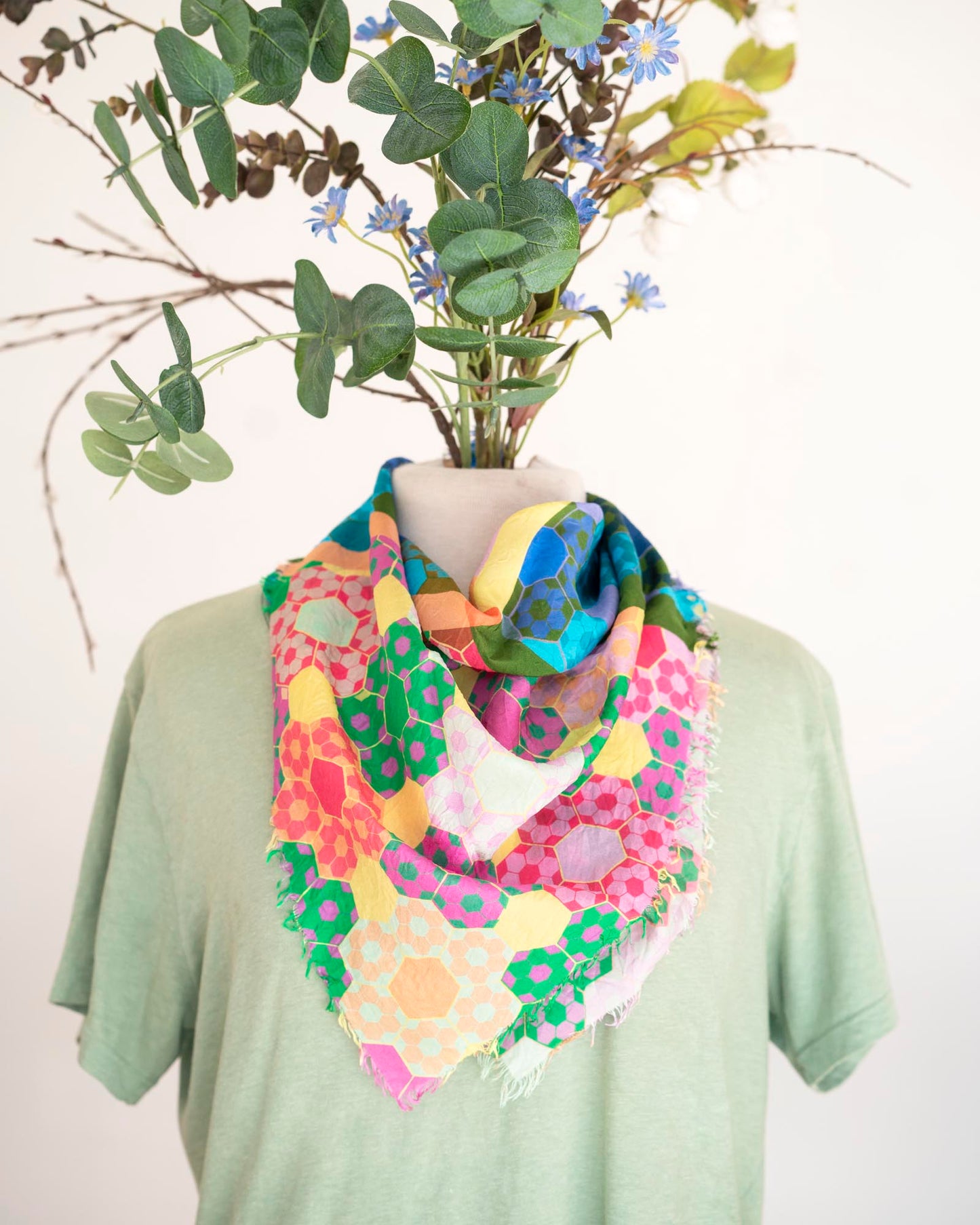 Spring in the Mountains Silk Bandana Scarf - EPP