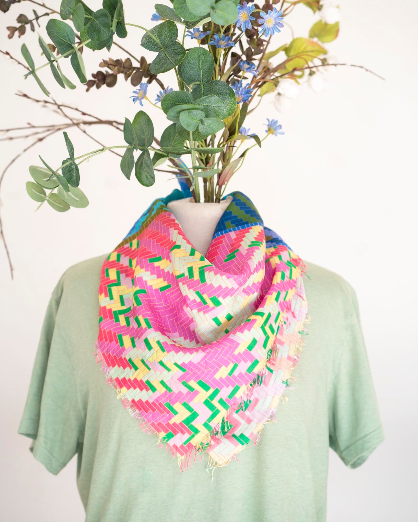 Spring in the Mountains Silk Bandana Scarf - Tartan & Tweed