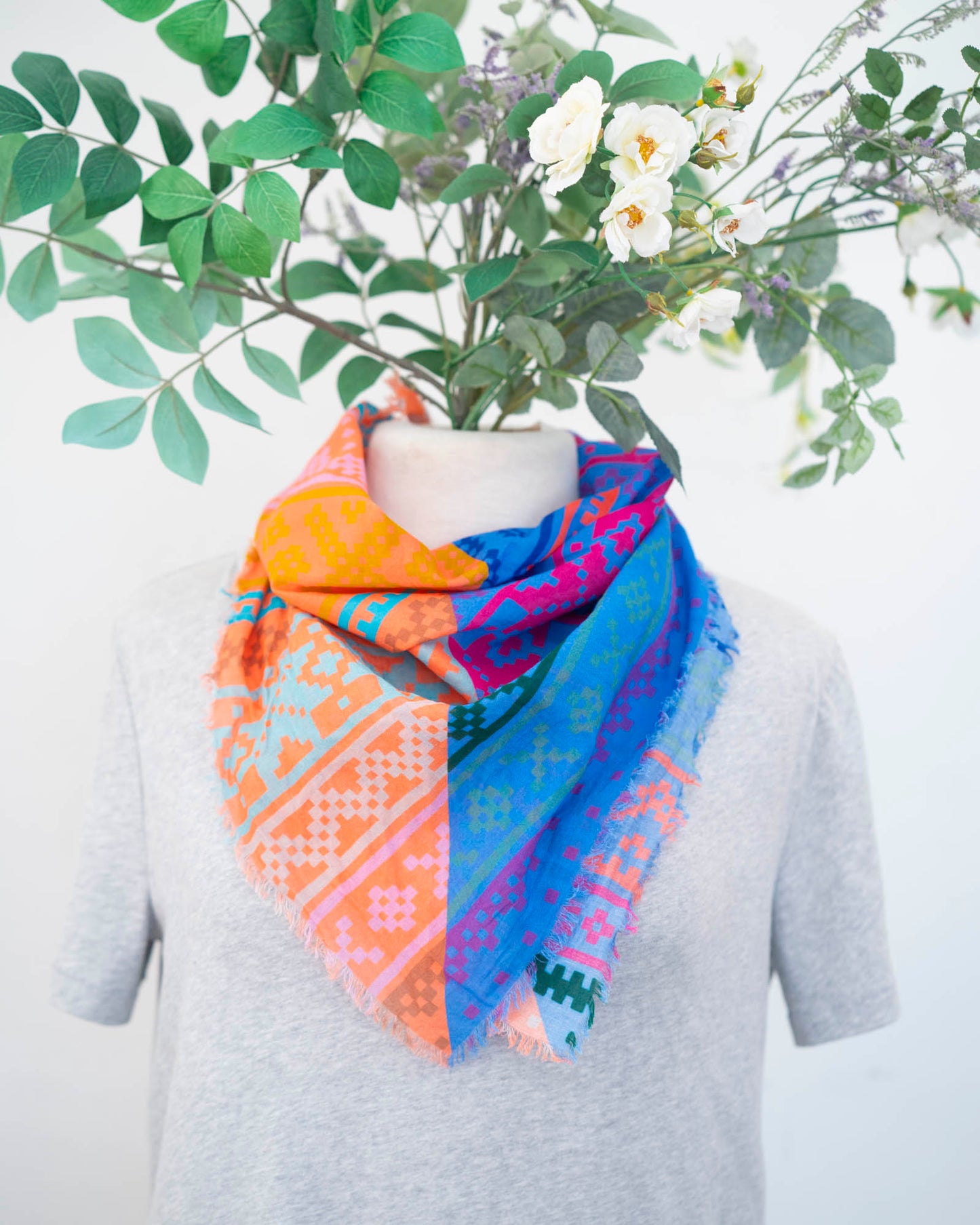 Summer Cotton Scarf - Norwegian