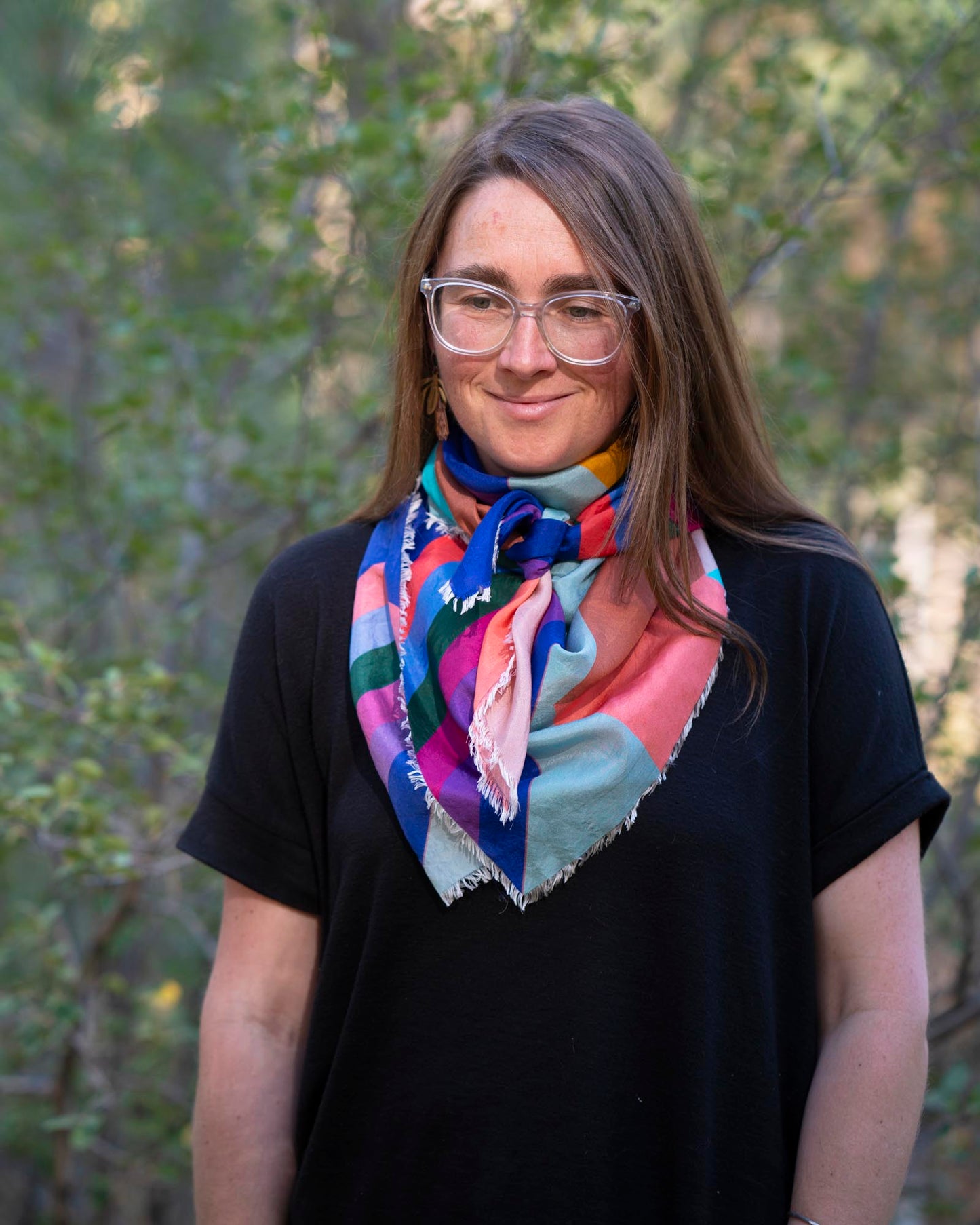 Summer in the Desert Silk Wild Rag Scarf - Diamonds