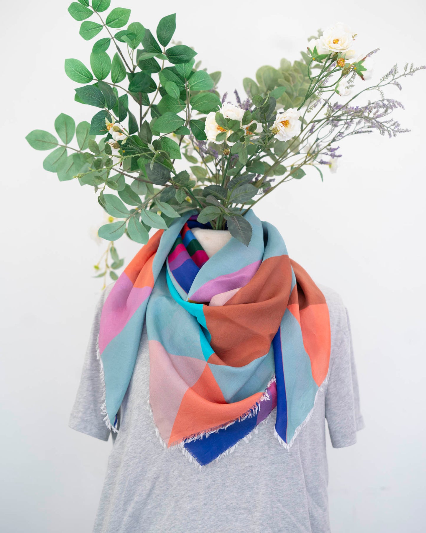 Summer in the Desert Silk Wild Rag Scarf - Diamonds