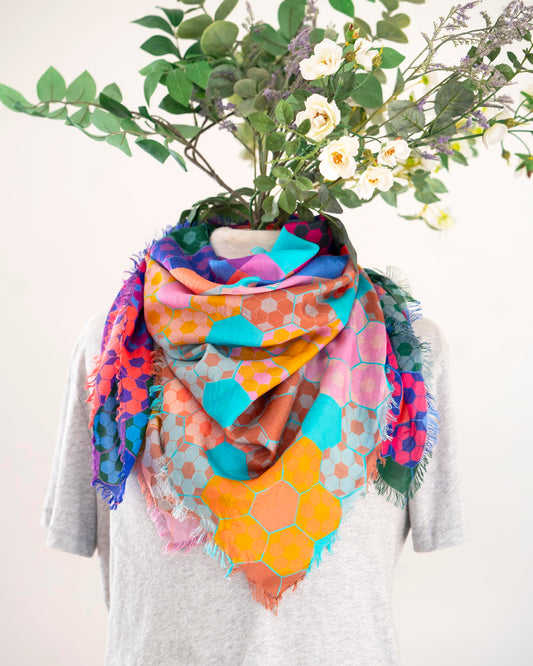 Summer in the Desert Silk Wild Rag Scarf - EPP