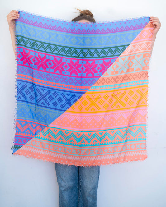 Summer in the Desert Silk Wild Rag Scarf - Norwegian