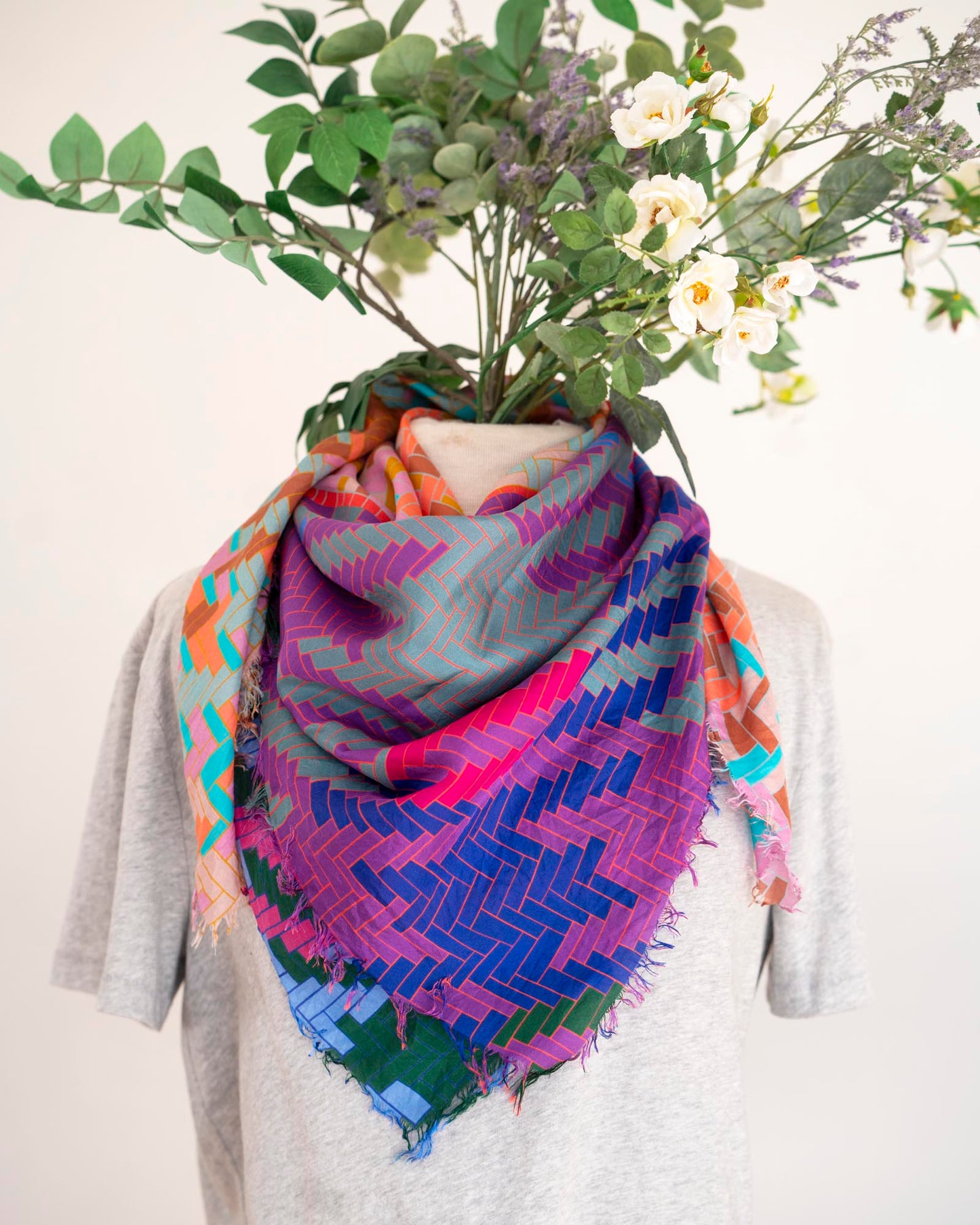 Summer in the Desert Silk Wild Rag Scarf - Tartan & Tweed
