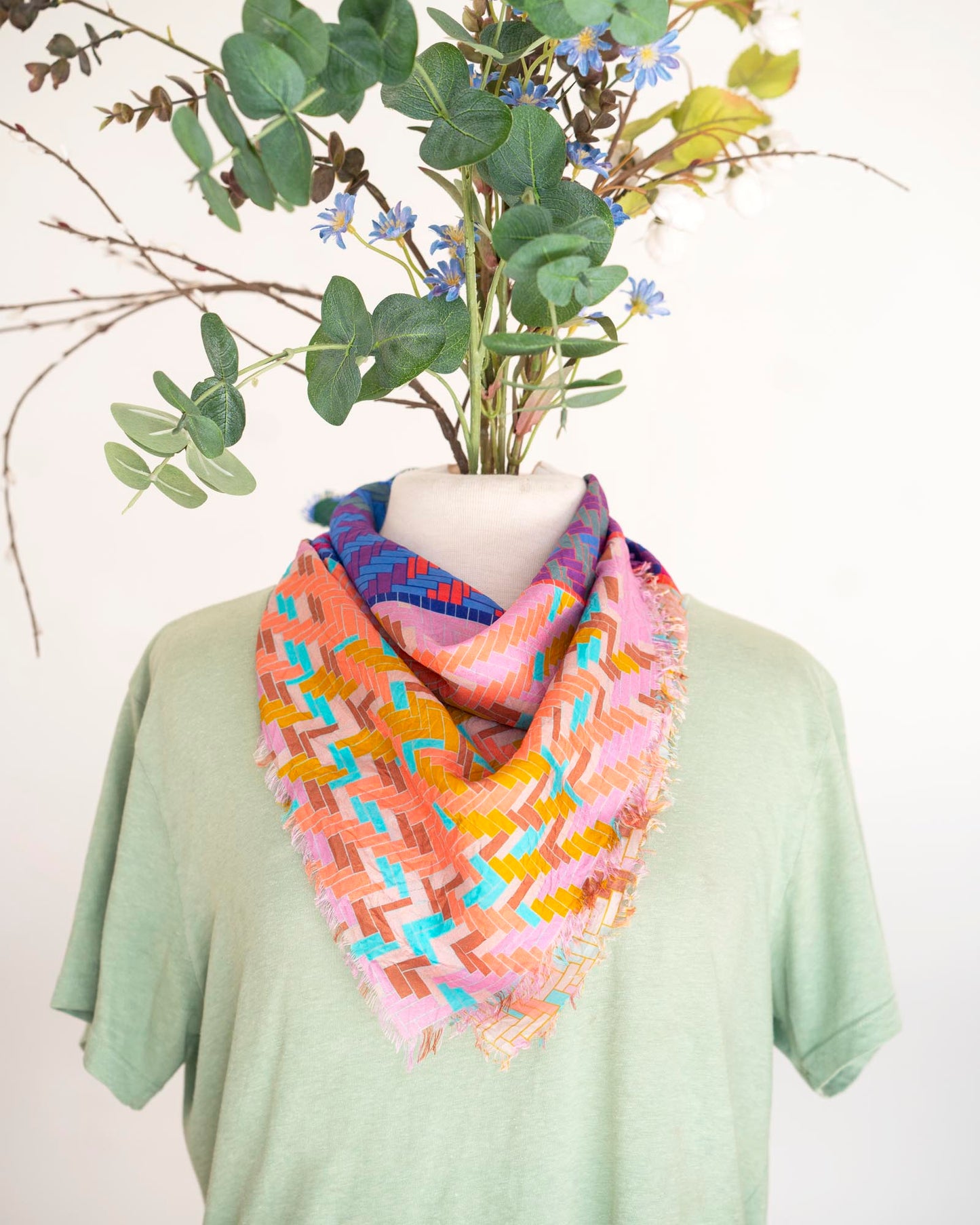 Summer in the Desert Silk Bandana Scarf - Tartan & Tweed