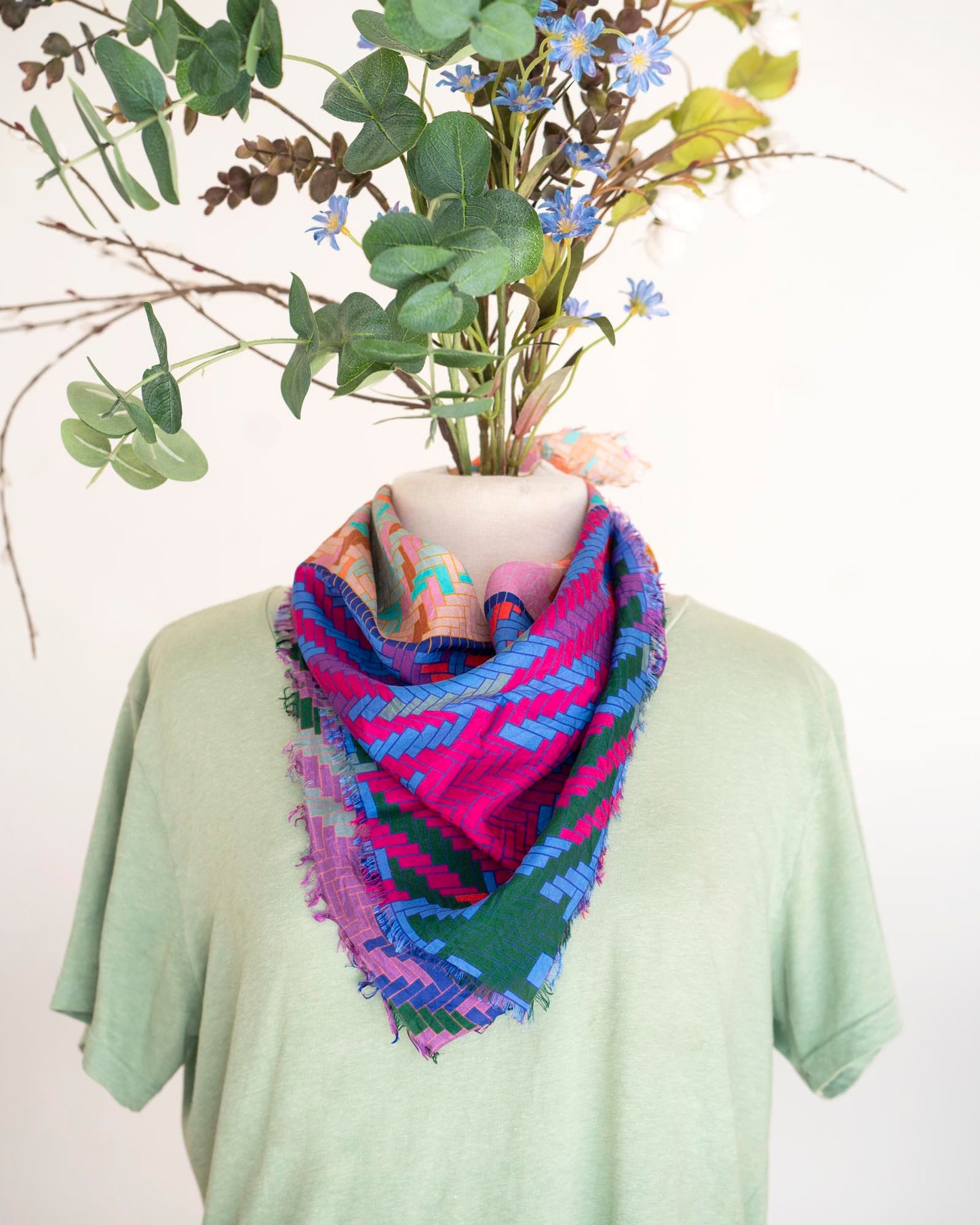 Summer in the Desert Silk Bandana Scarf - Tartan & Tweed