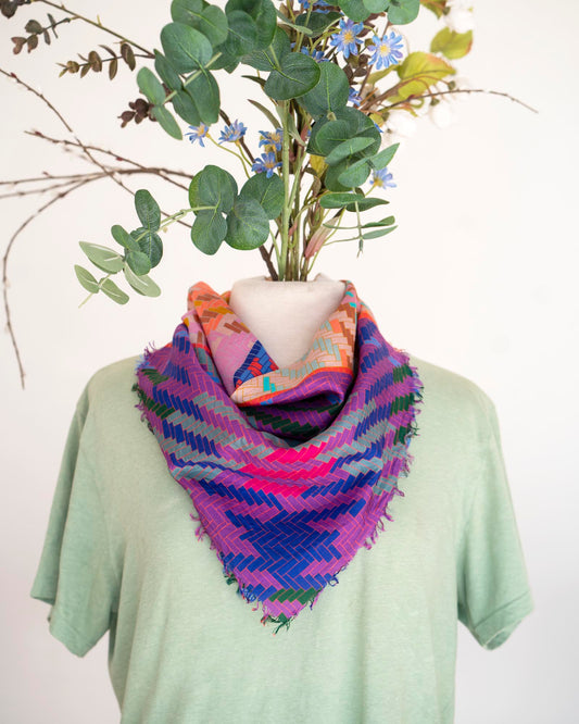 Summer in the Desert Silk Bandana Scarf - Tartan & Tweed