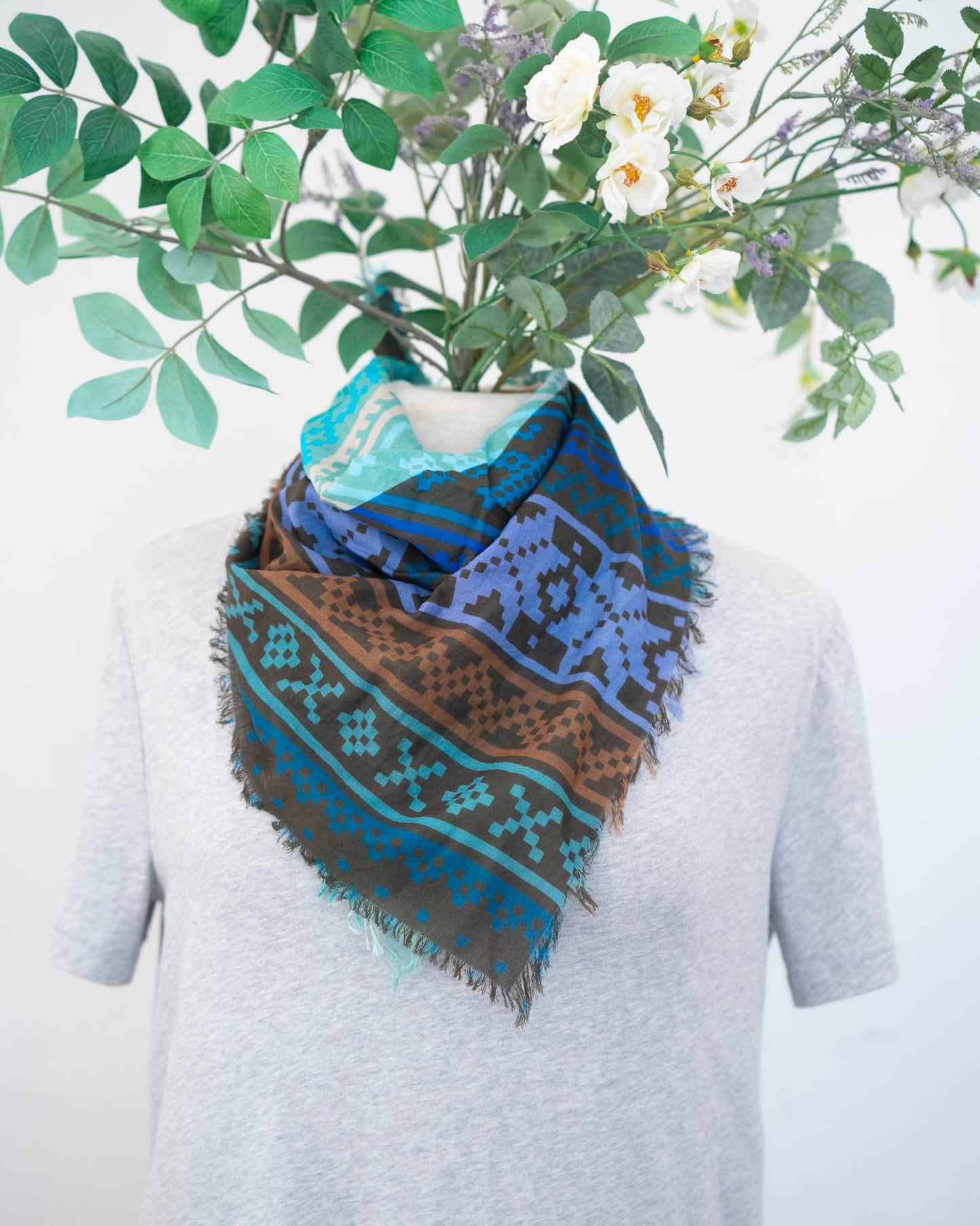 Winter Cotton Scarf - Norwegian