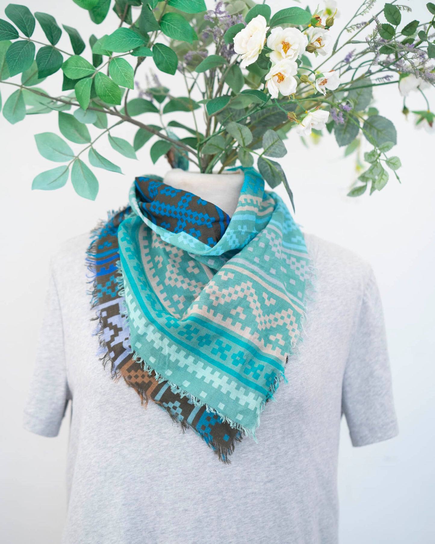 Winter Cotton Scarf - Norwegian